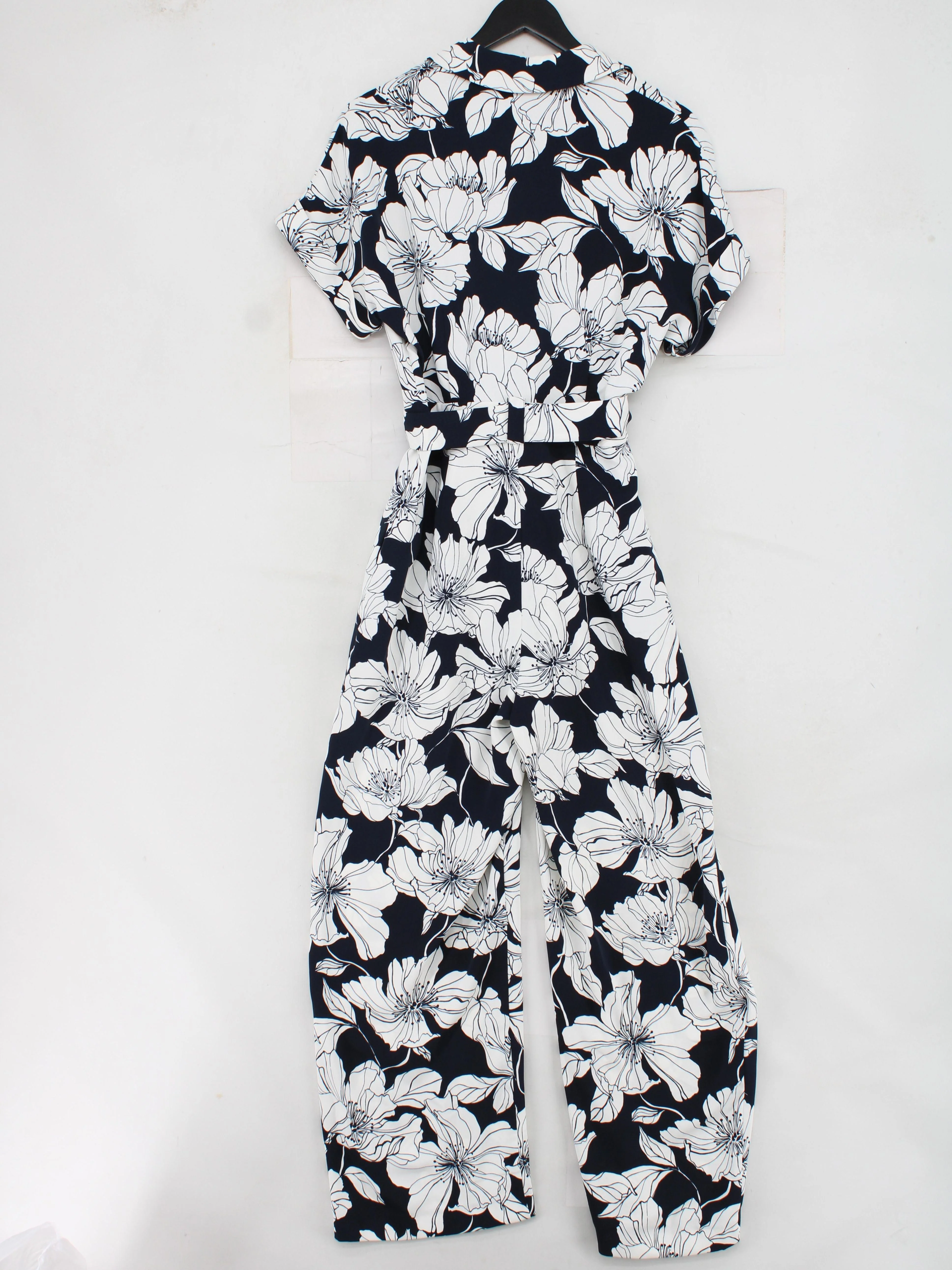 Phase Eight Women's Jumpsuit UK 10 Black Floral 100% Polyester Wide-Leg Jumpsuit - Image 2