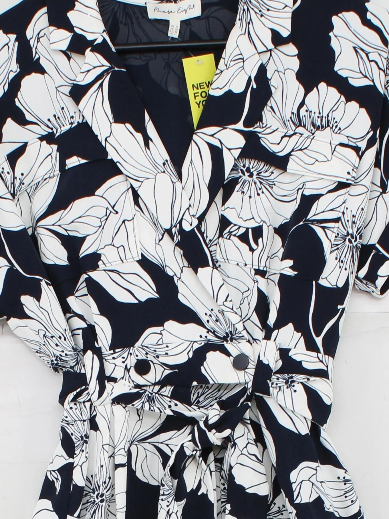 Phase Eight Women's Jumpsuit UK 10 Black Floral 100% Polyester Wide-Leg Jumpsuit - Image 3