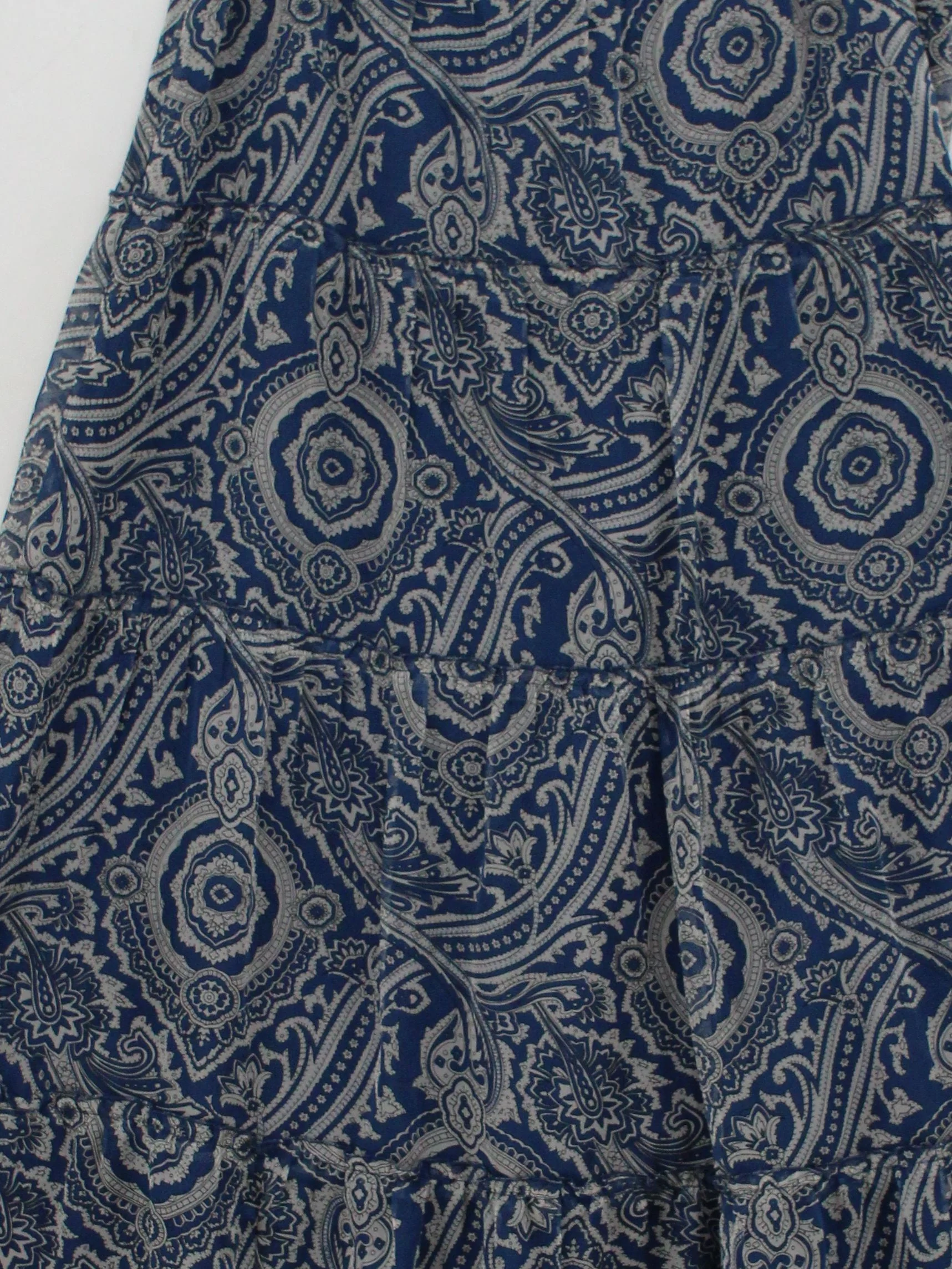 Phase Eight Women's Midi Skirt UK 14 Blue Paisley 100% Polyester Midi A-Line - Image 3