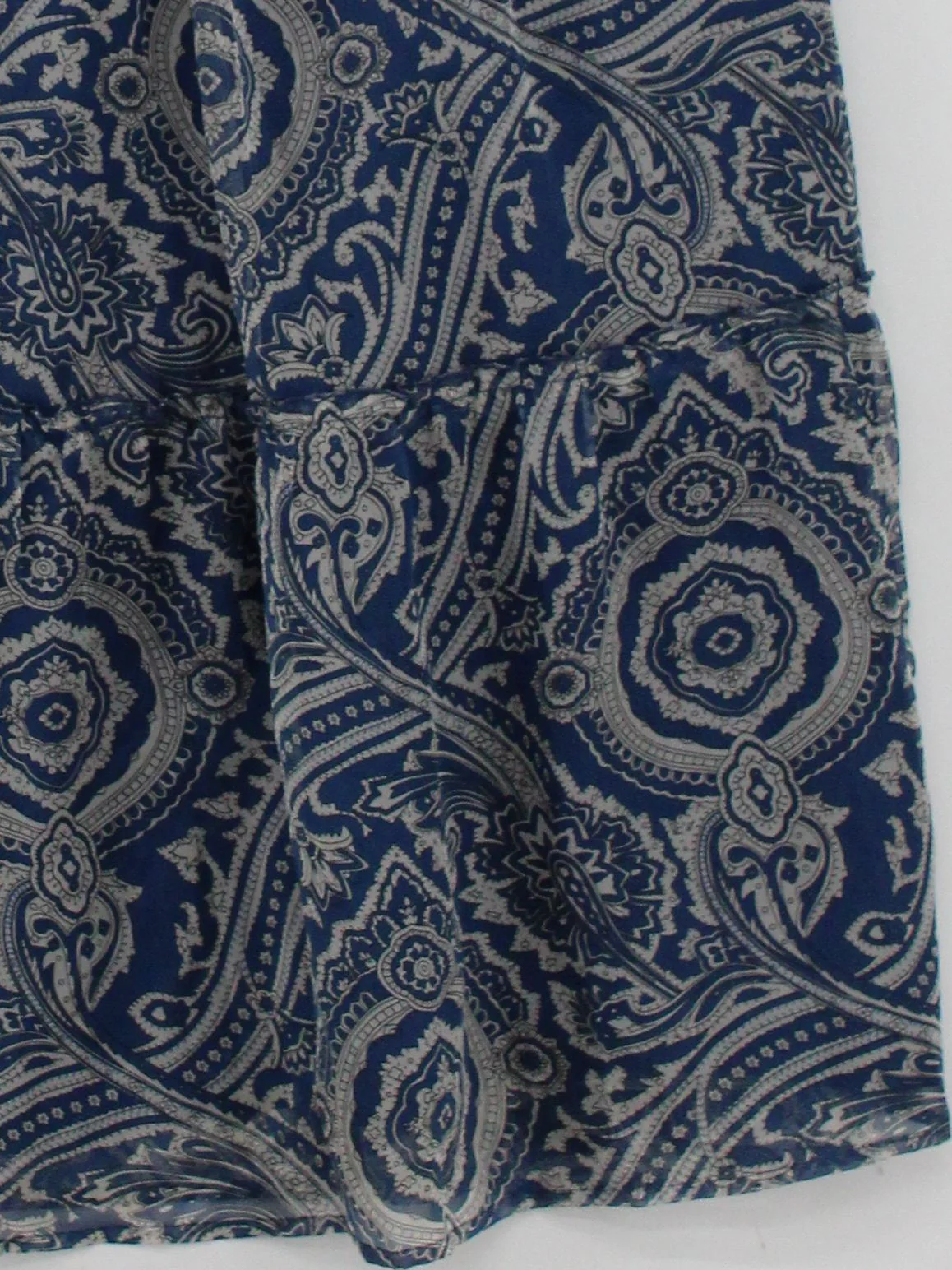 Phase Eight Women's Midi Skirt UK 14 Blue Paisley 100% Polyester Midi A-Line - Image 4