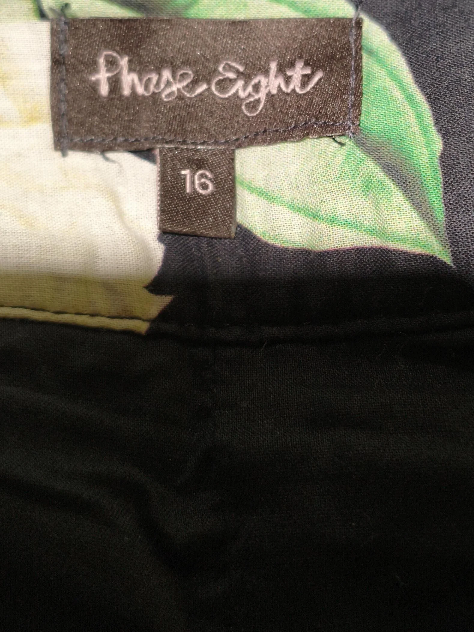 Phase Eight Women's Mini Skirt UK 16 Black Floral 100% Cotton Short Mini - Image 5