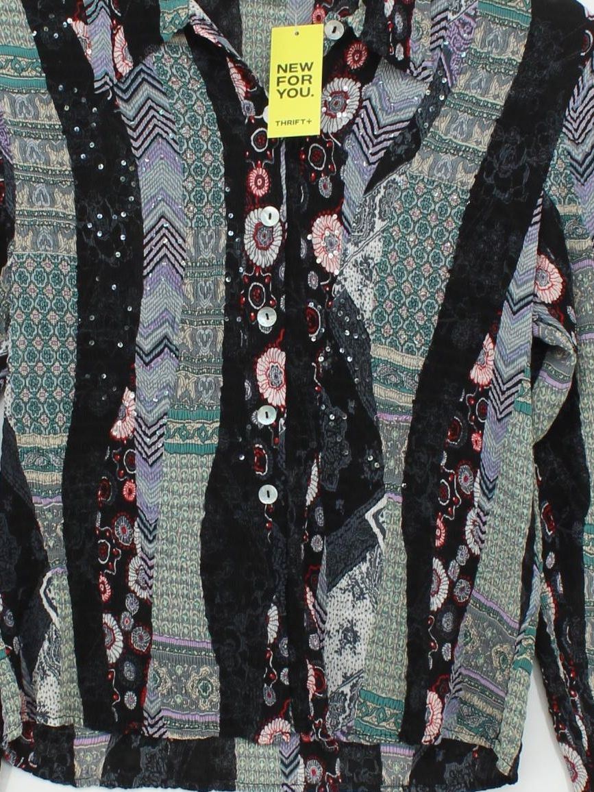 Phase Eight Women's Shirt L Multi 100% Polyester Long Sleeve Collared Basic - Image 3