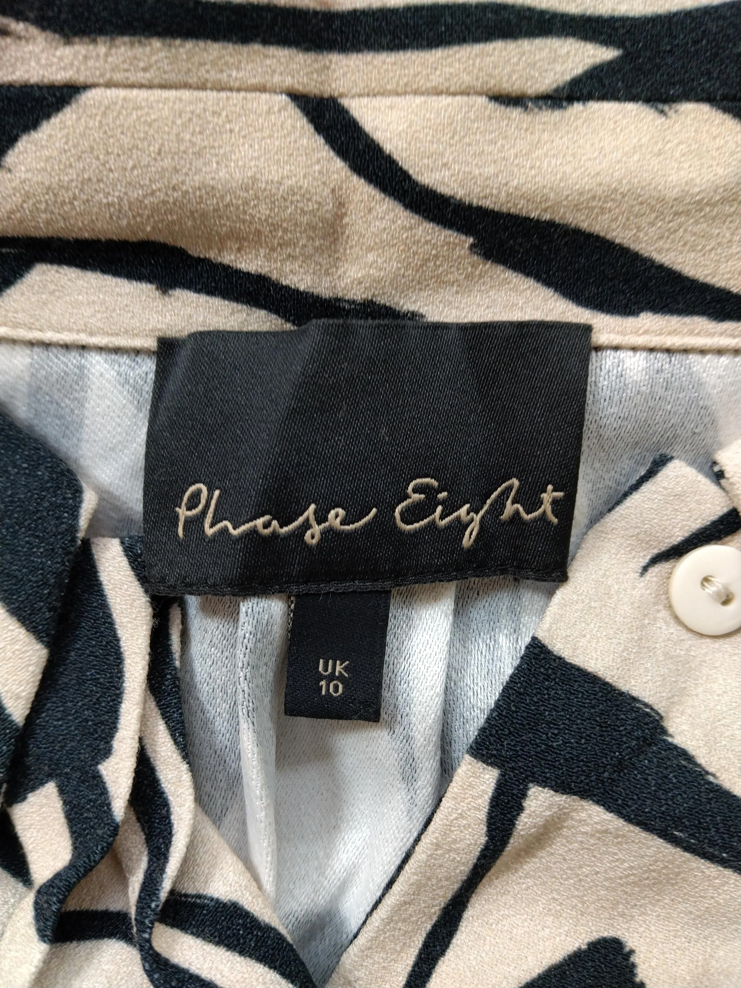 Phase Eight Women's Shirt UK 10 Multi 100% Viscose 3/4 Sleeve Collared Basic - Image 5