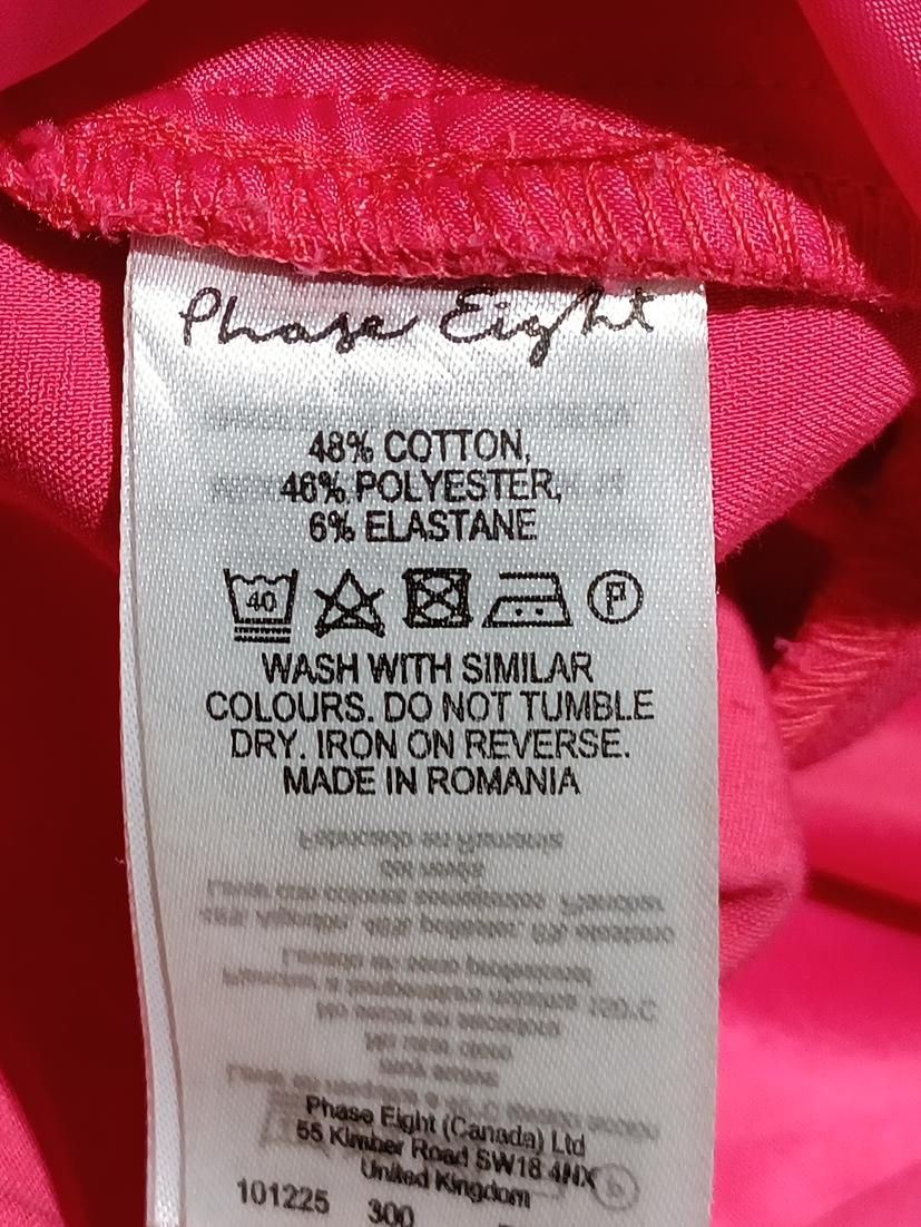 Phase Eight Women's Suit Trousers UK 14 Pink Cotton - Image 7