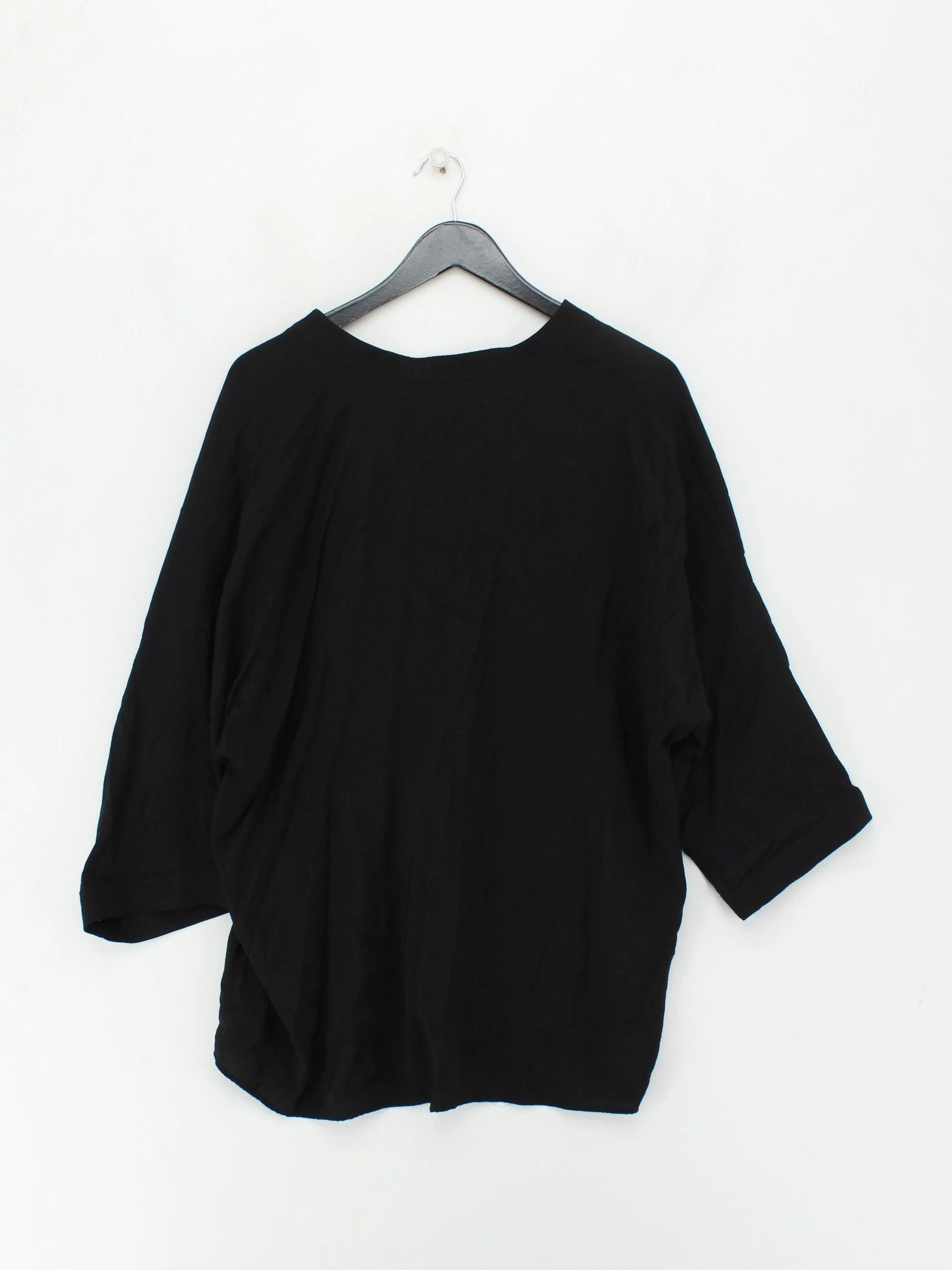 Phase Eight Women's Top L Black Viscose with Polyamide 3/4 Sleeve V-Neck Basic - Image 2