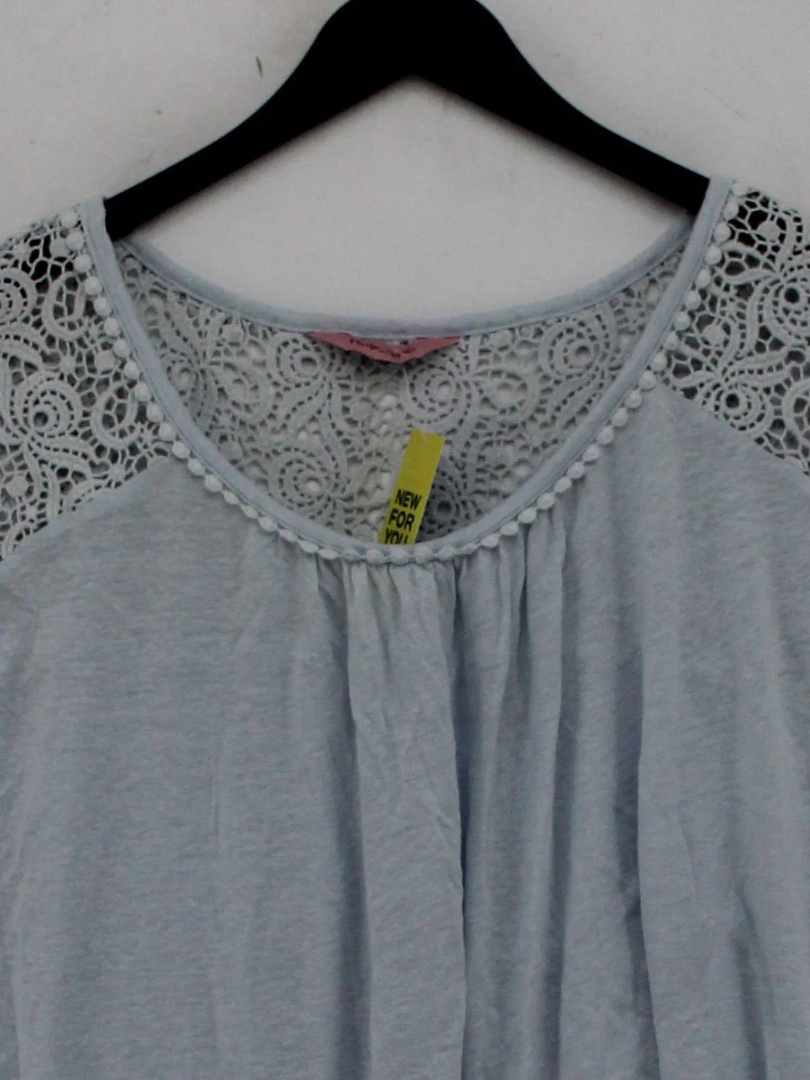 Phase Eight Women's Top L Blue Viscose with Other, Cotton Basic - Image 3