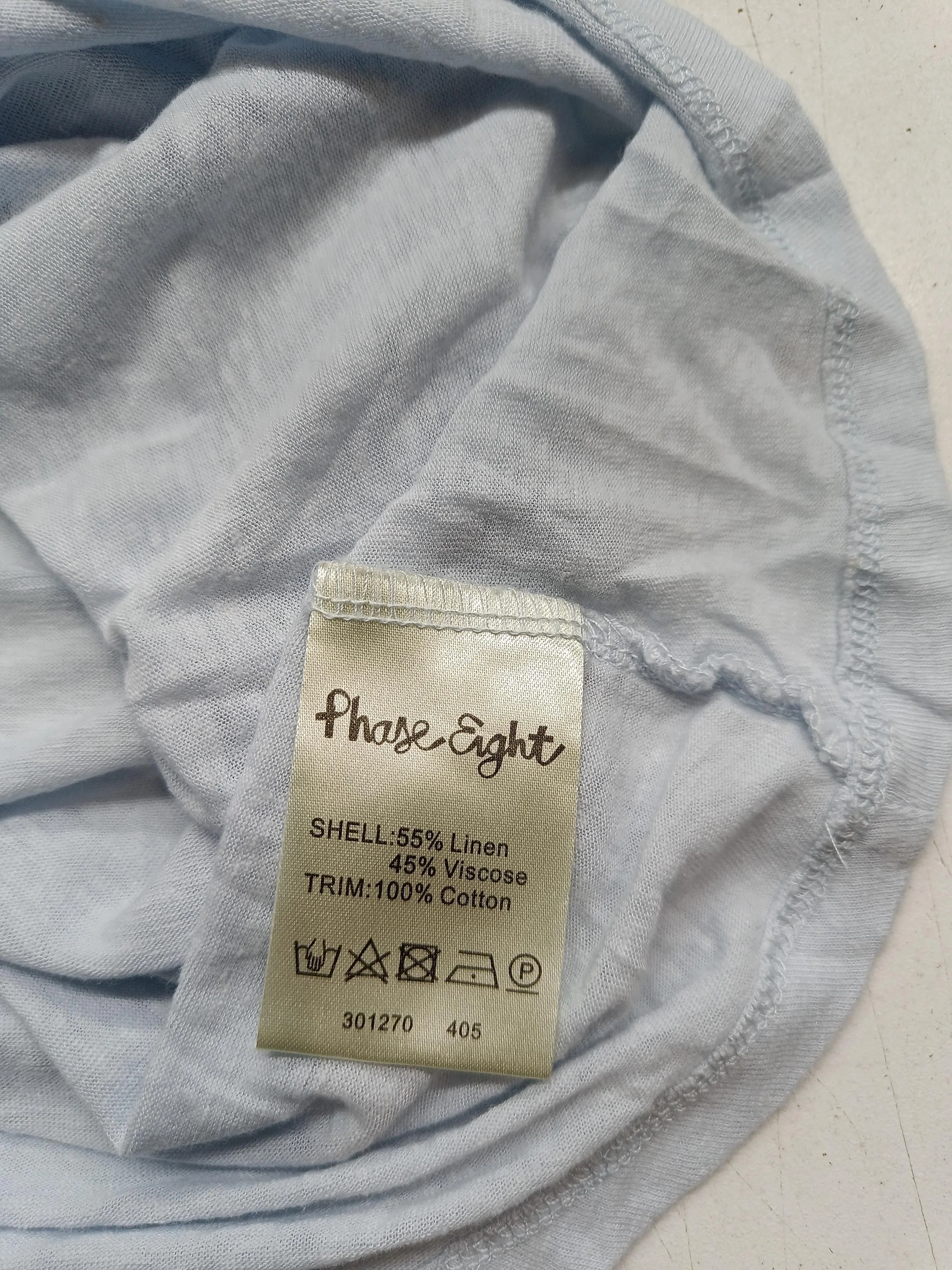 Phase Eight Women's Top L Blue Viscose with Other, Cotton Basic - Image 6