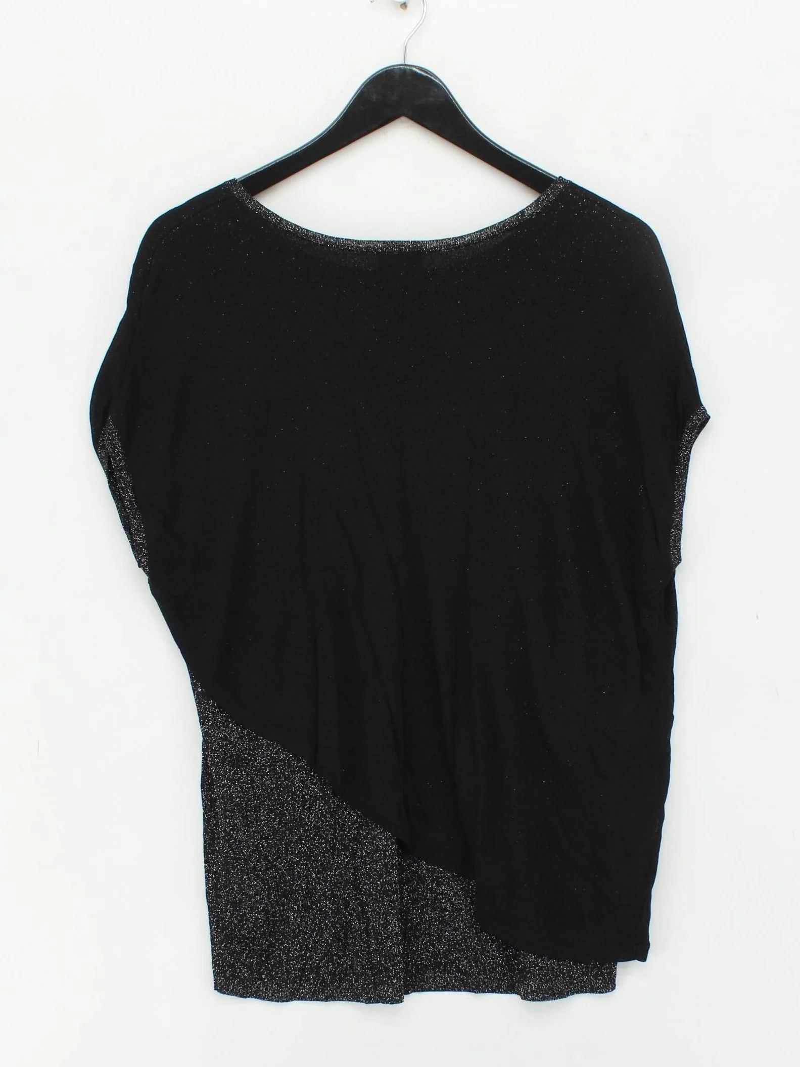Phase Eight Women's Top M Black Viscose with Other Short Sleeve Round Neck Basic - Image 2