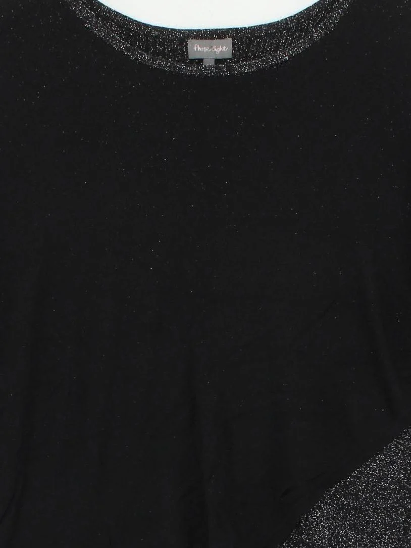 Phase Eight Women's Top M Black Viscose with Other Short Sleeve Round Neck Basic - Image 3