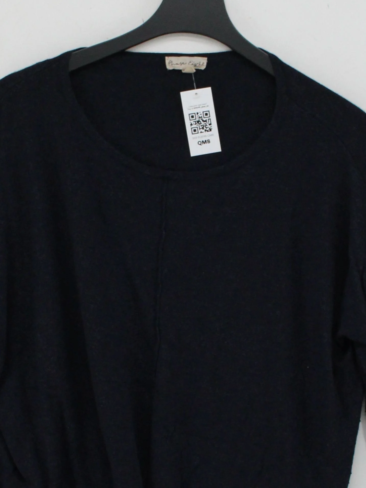 Phase Eight Women's Top M Blue Viscose with Nylon Long Sleeve Round Neck Basic - Image 3