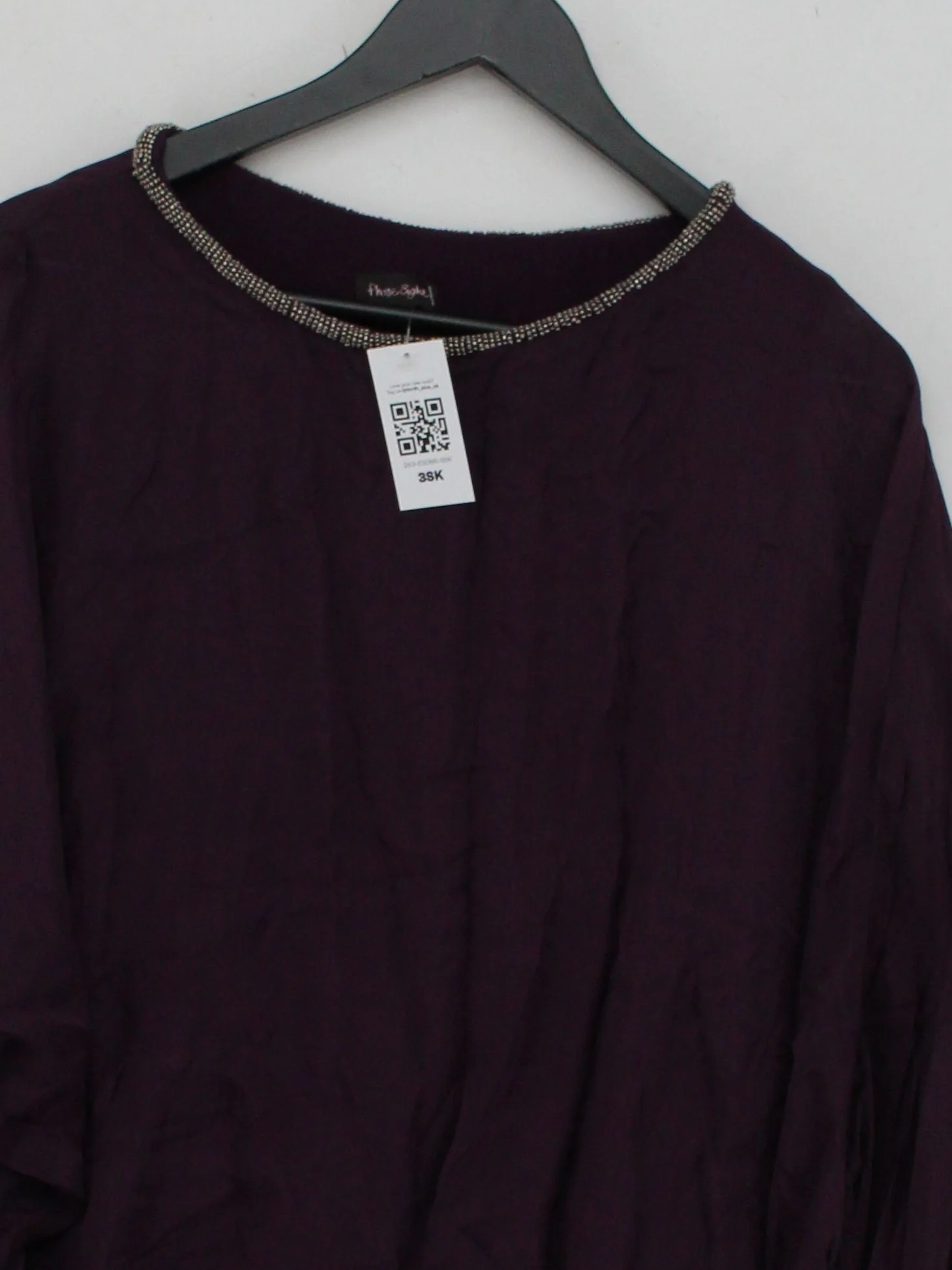 Phase Eight Women's Top M Purple Viscose with Silk, Elastane Tunic - Image 3