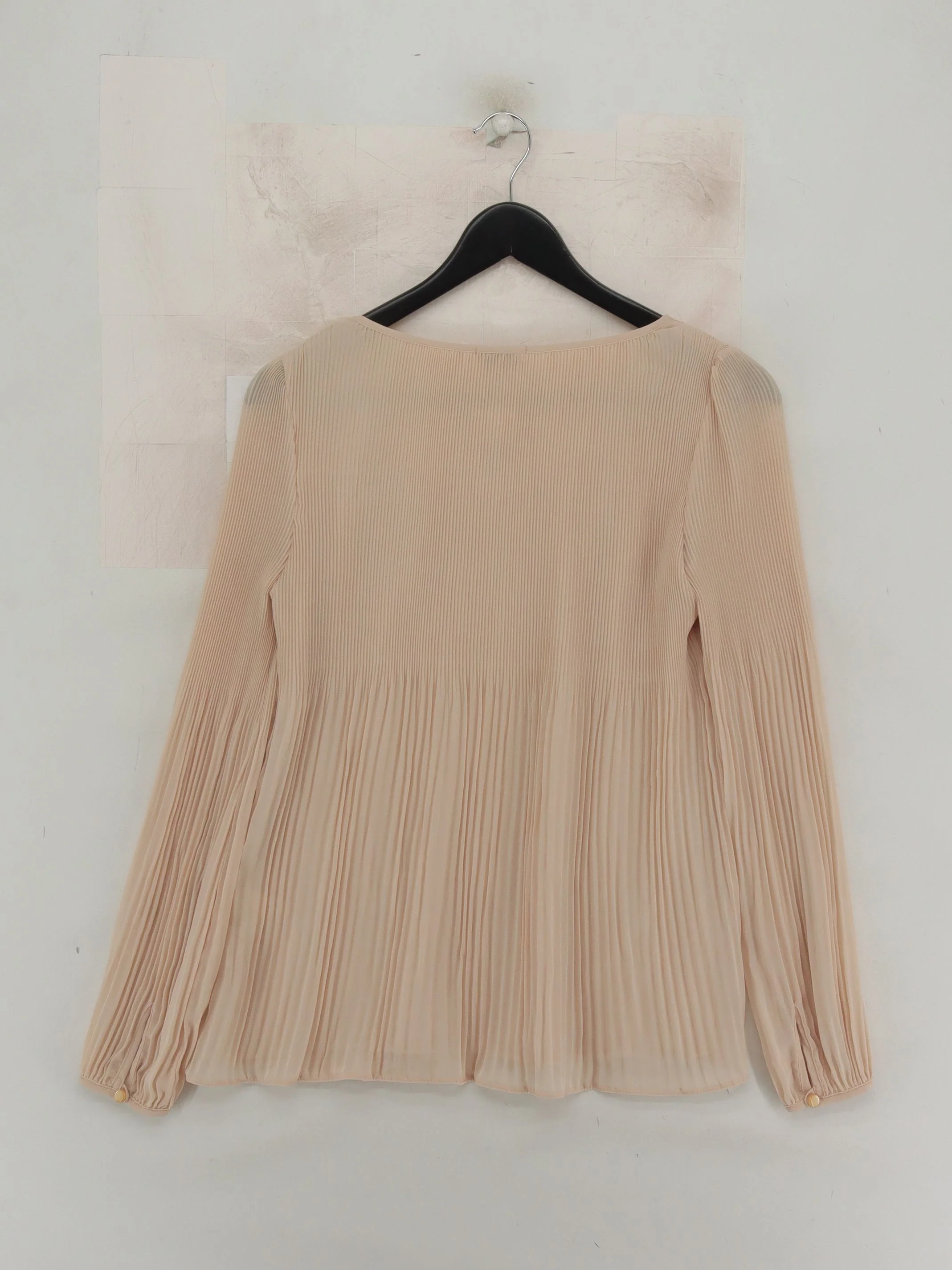 Phase Eight Women's Top S Orange 100% Polyester Long Sleeve Round Neck Basic - Image 2
