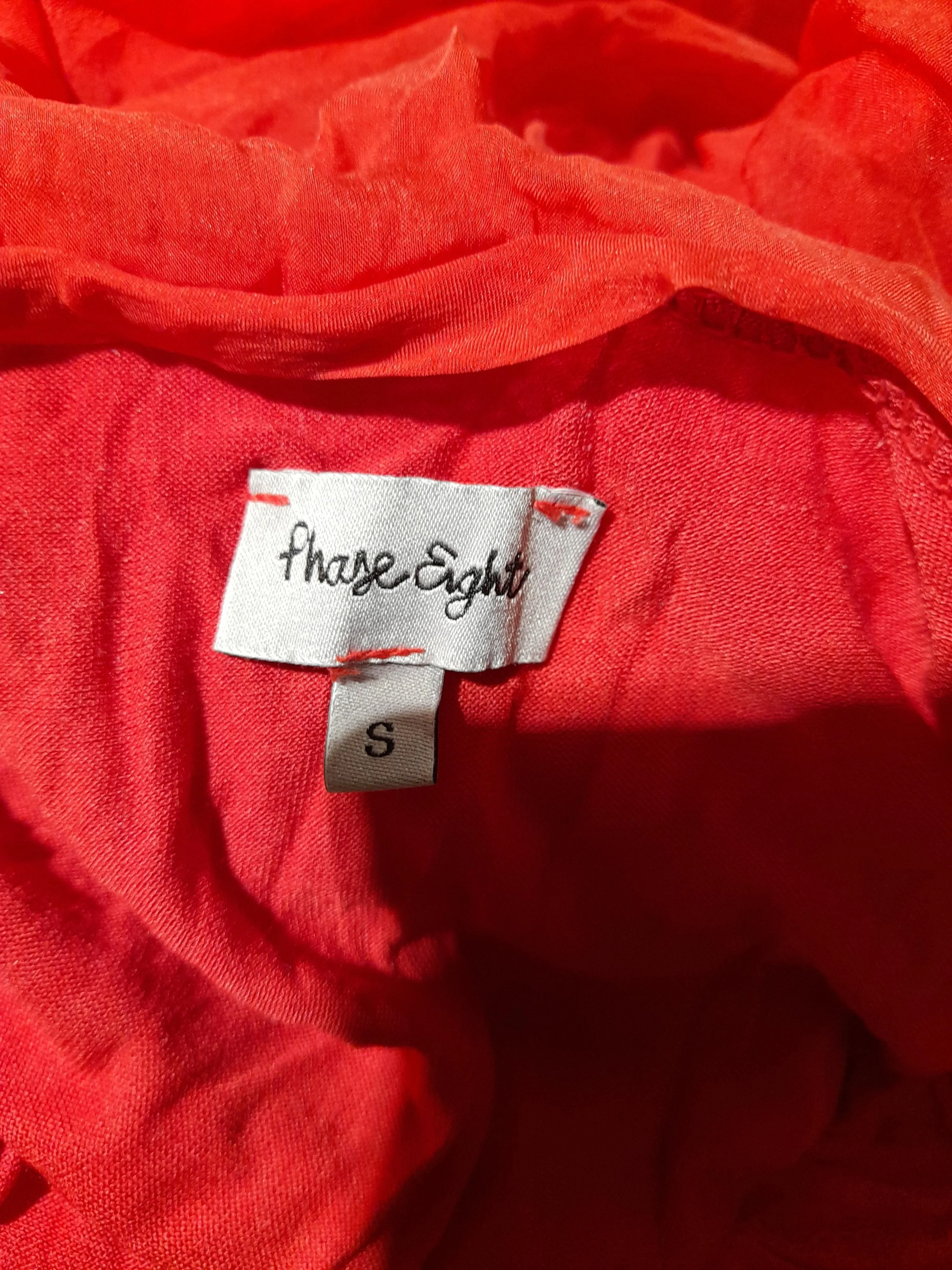 Phase Eight Women's Top S Red Silk with Viscose, Elastane Tunic - Image 5