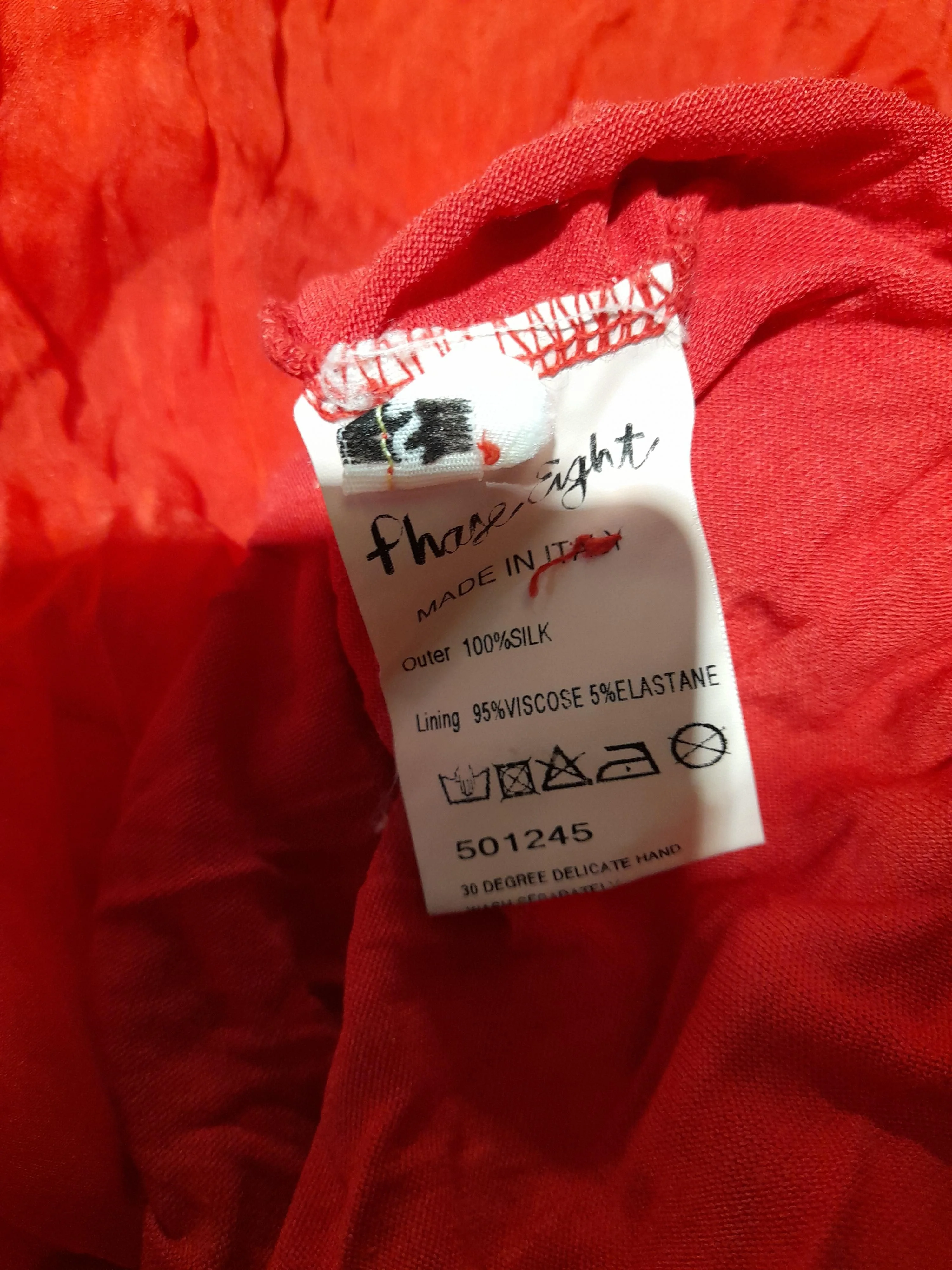 Phase Eight Women's Top S Red Silk with Viscose, Elastane Tunic - Image 6