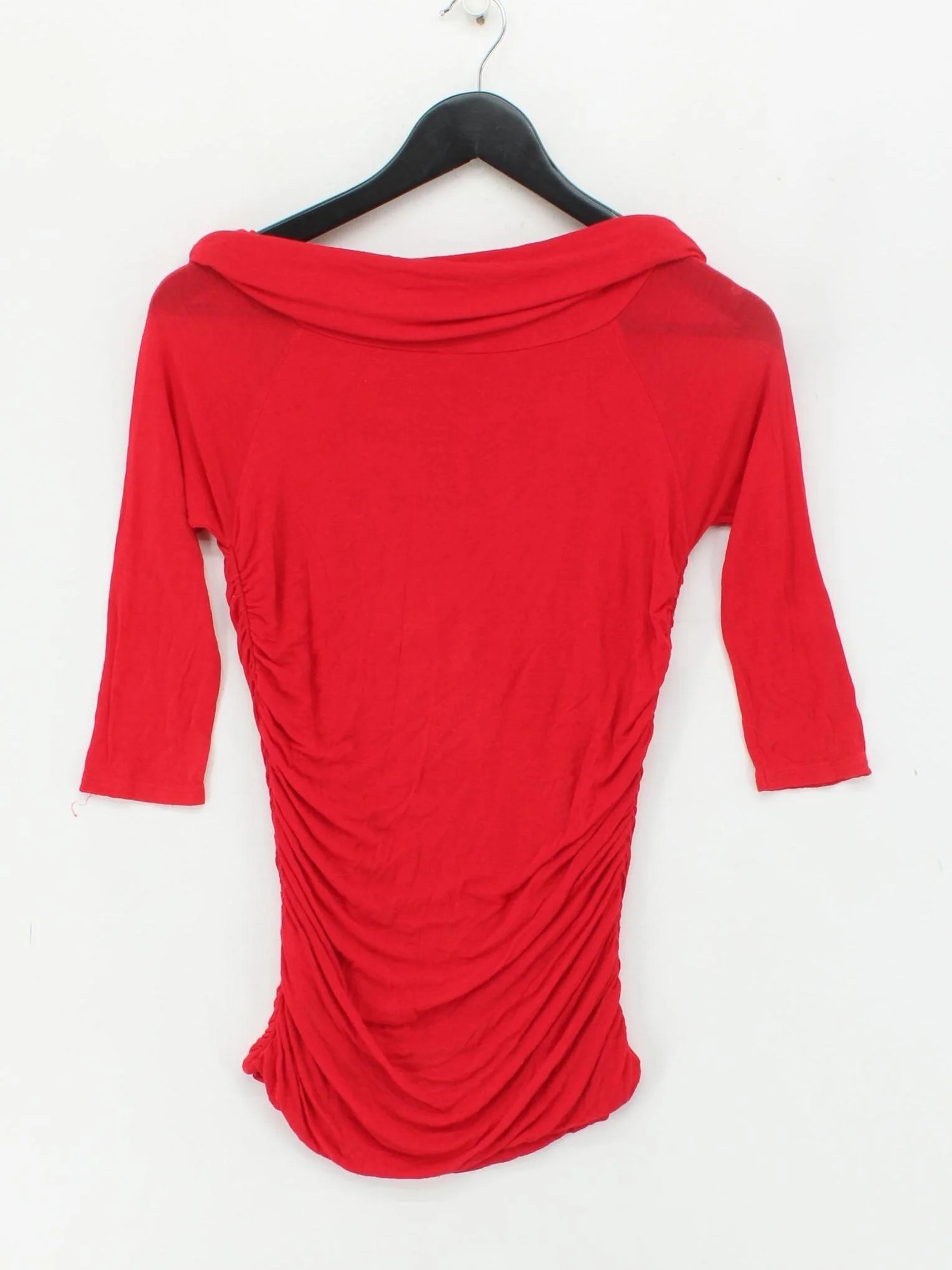 Phase Eight Women's Top S Red Viscose with Elastane 3/4 Sleeve Round Neck Jersey - Image 2