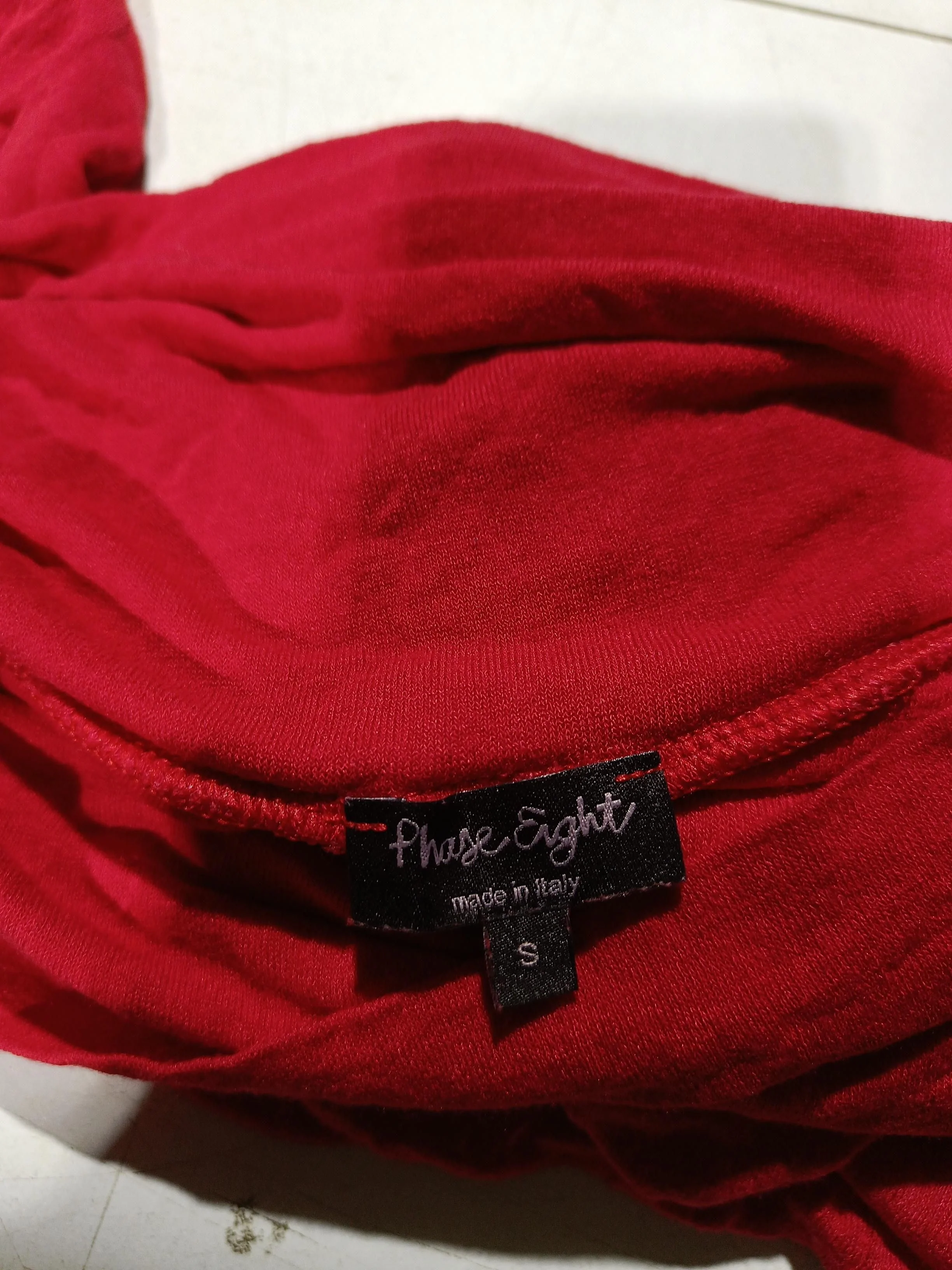 Phase Eight Women's Top S Red Viscose with Elastane 3/4 Sleeve Round Neck Jersey - Image 6
