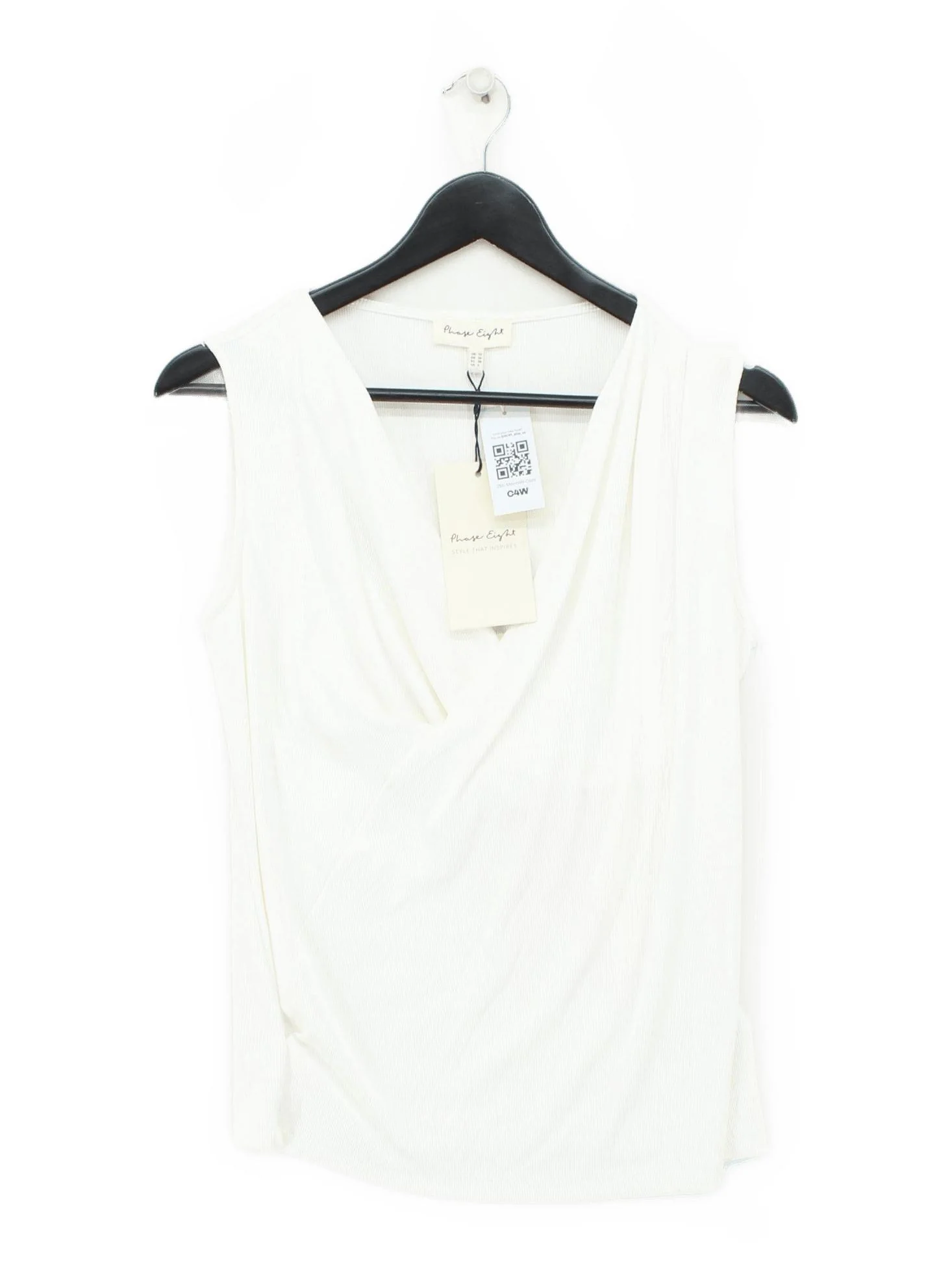 Phase Eight Women's Top UK 10 White Polyamide with Elastane Basic