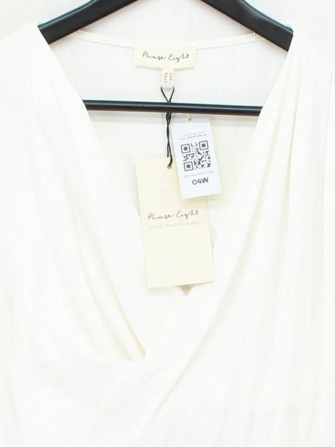 Phase Eight Women's Top UK 10 White Polyamide with Elastane Basic - Image 3