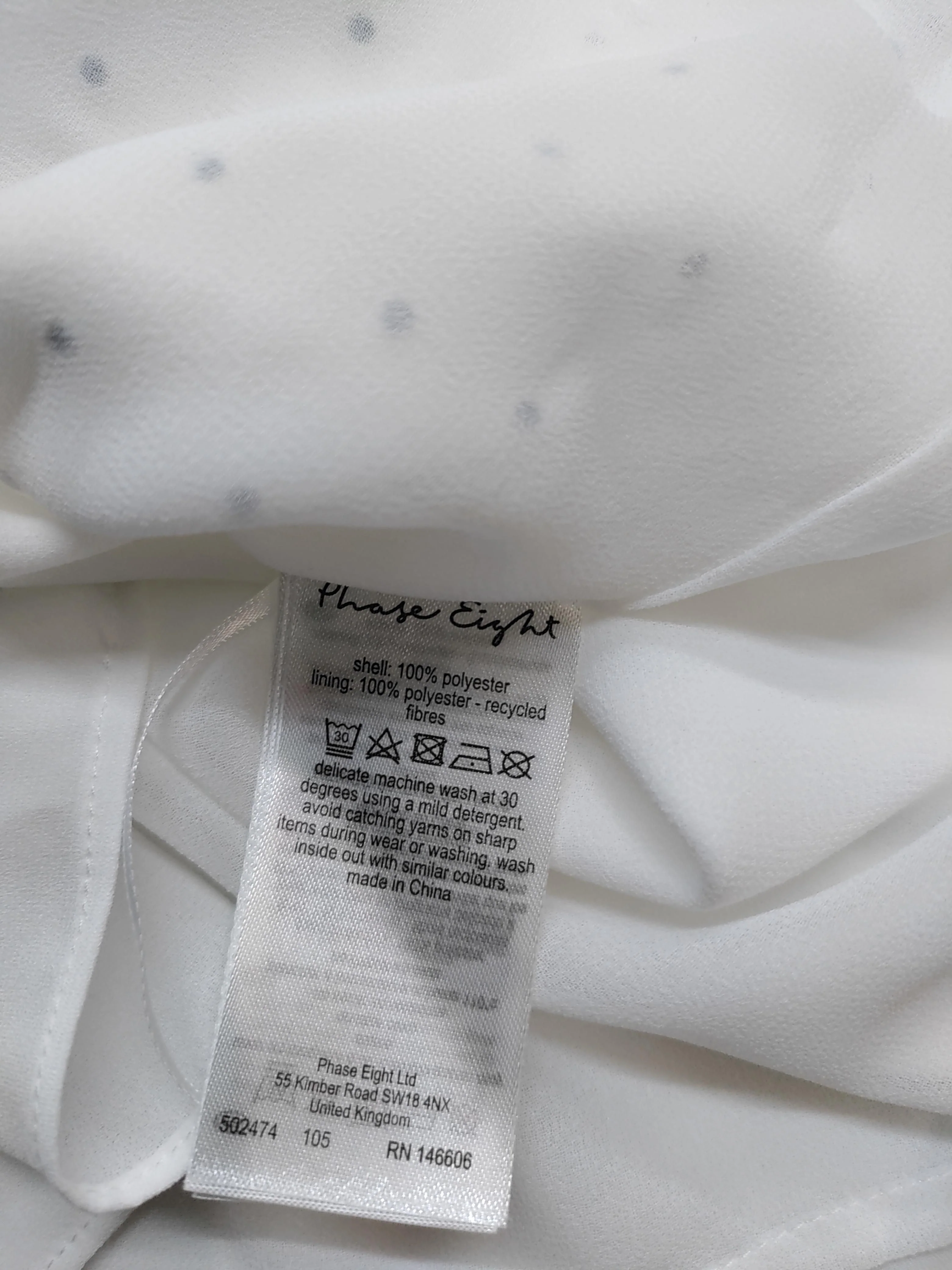 Phase Eight Women's Top UK 10 White Polyester with Polyester Basic - Image 6