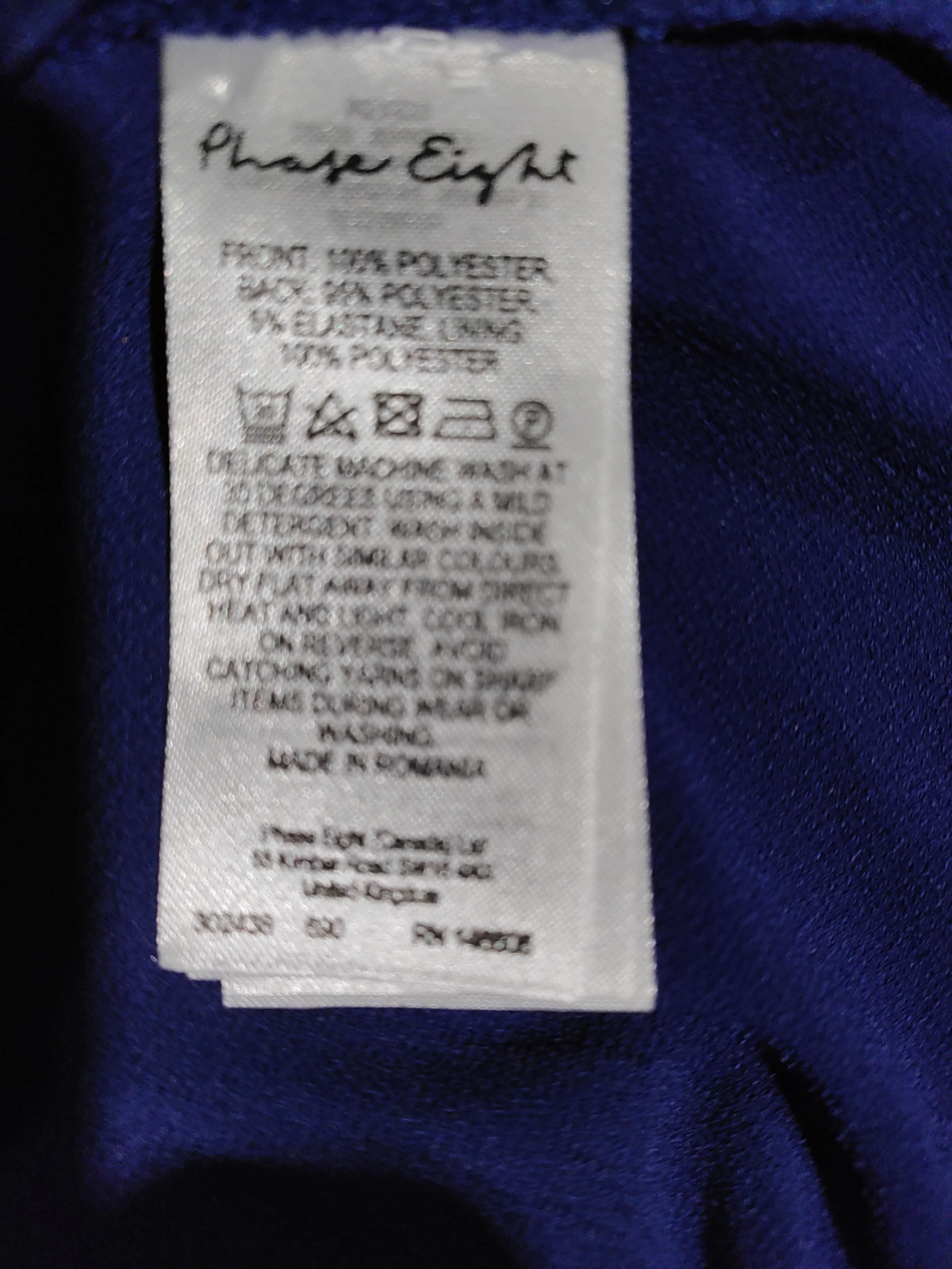 Phase Eight Women's Top UK 12 Blue Polyester with Elastane Basic - Image 6