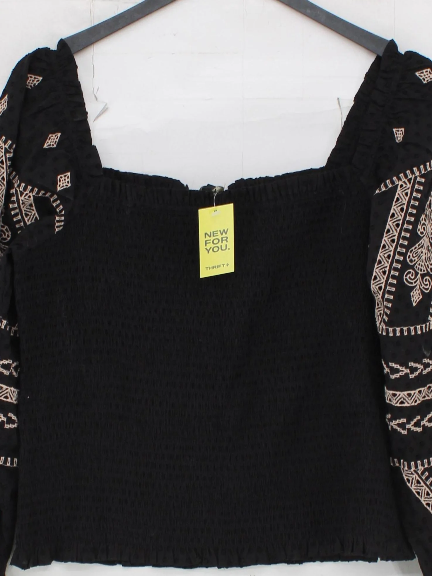 Phase Eight Women's Top UK 14 Black Cotton with Polyester Cropped New with tags - Image 3