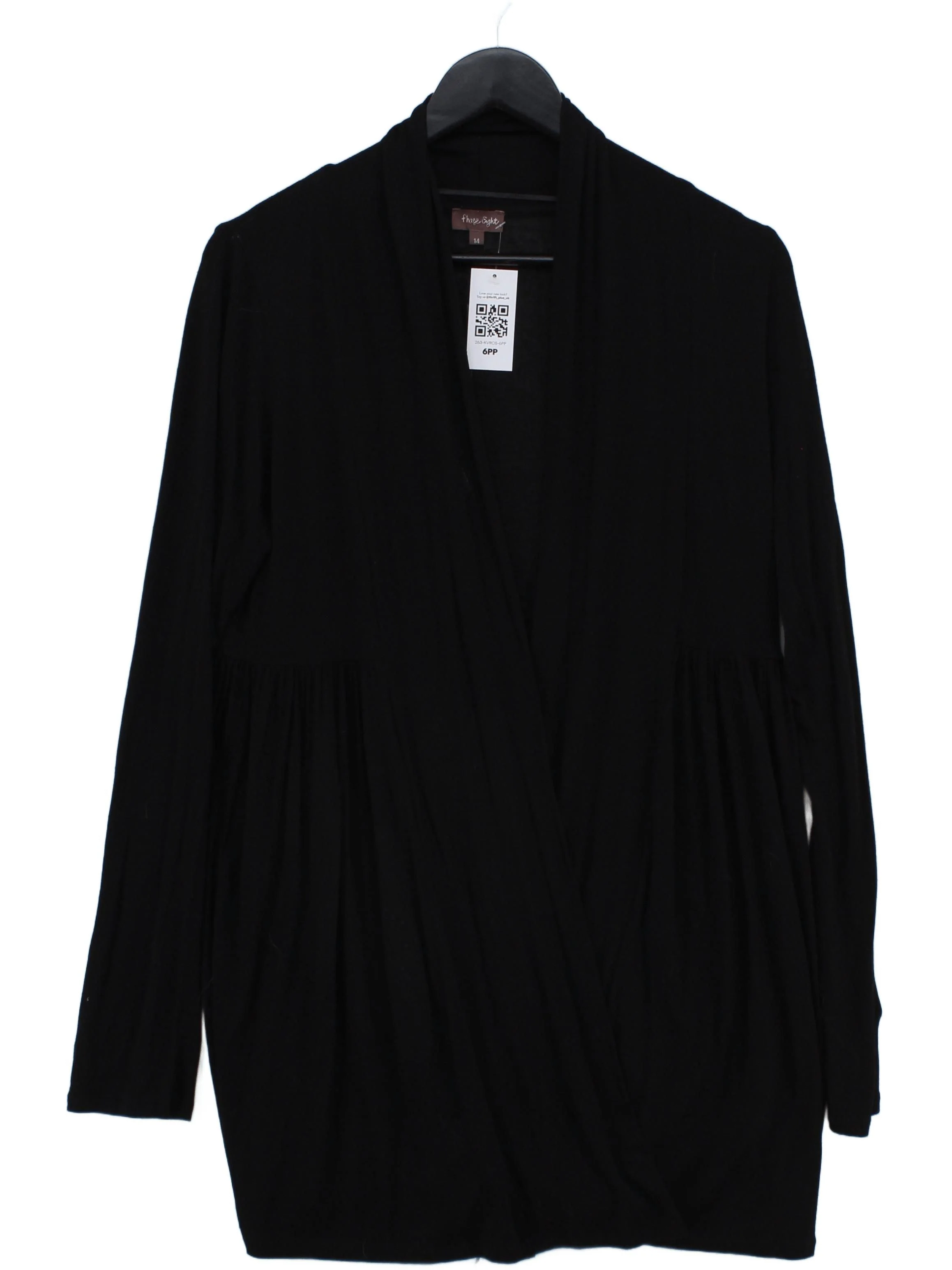 Phase Eight Women's Top UK 14 Black Viscose with Elastane Jersey