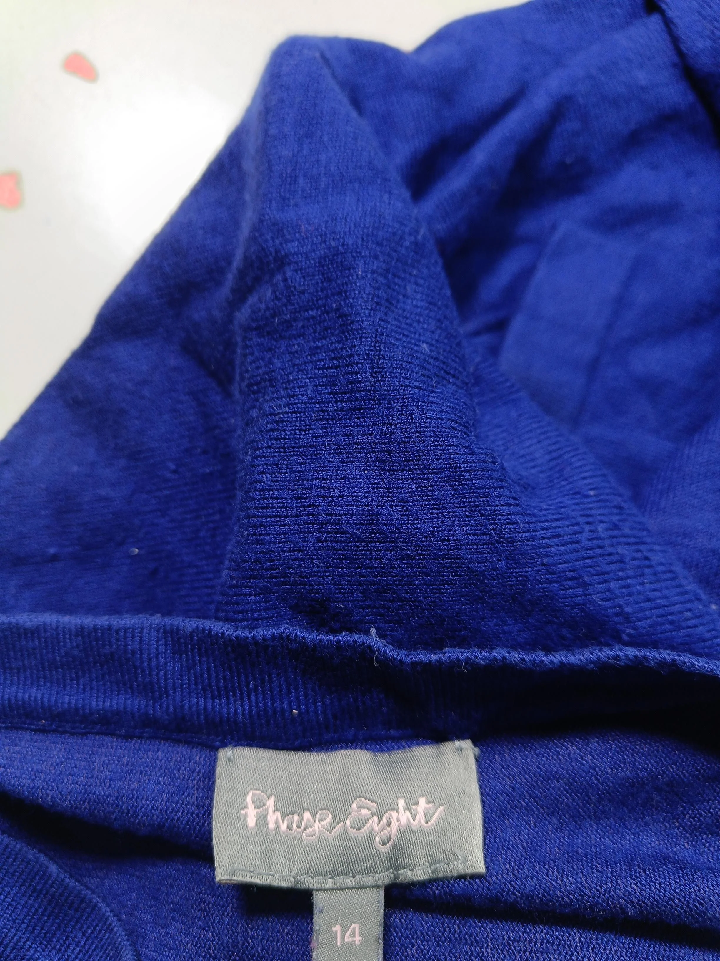 Phase Eight Women's Top UK 14 Blue Viscose with Nylon Basic - Image 6