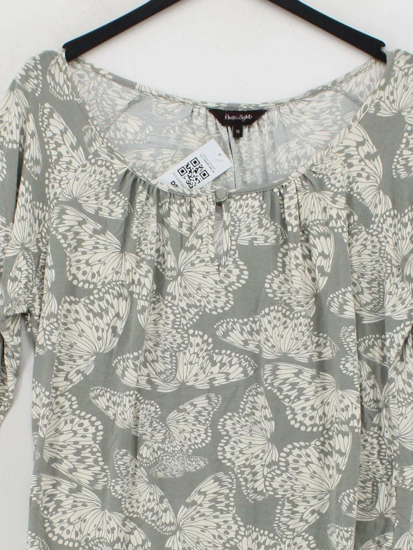Phase Eight Women's Top UK 16 Grey Viscose with Elastane Basic - Image 3
