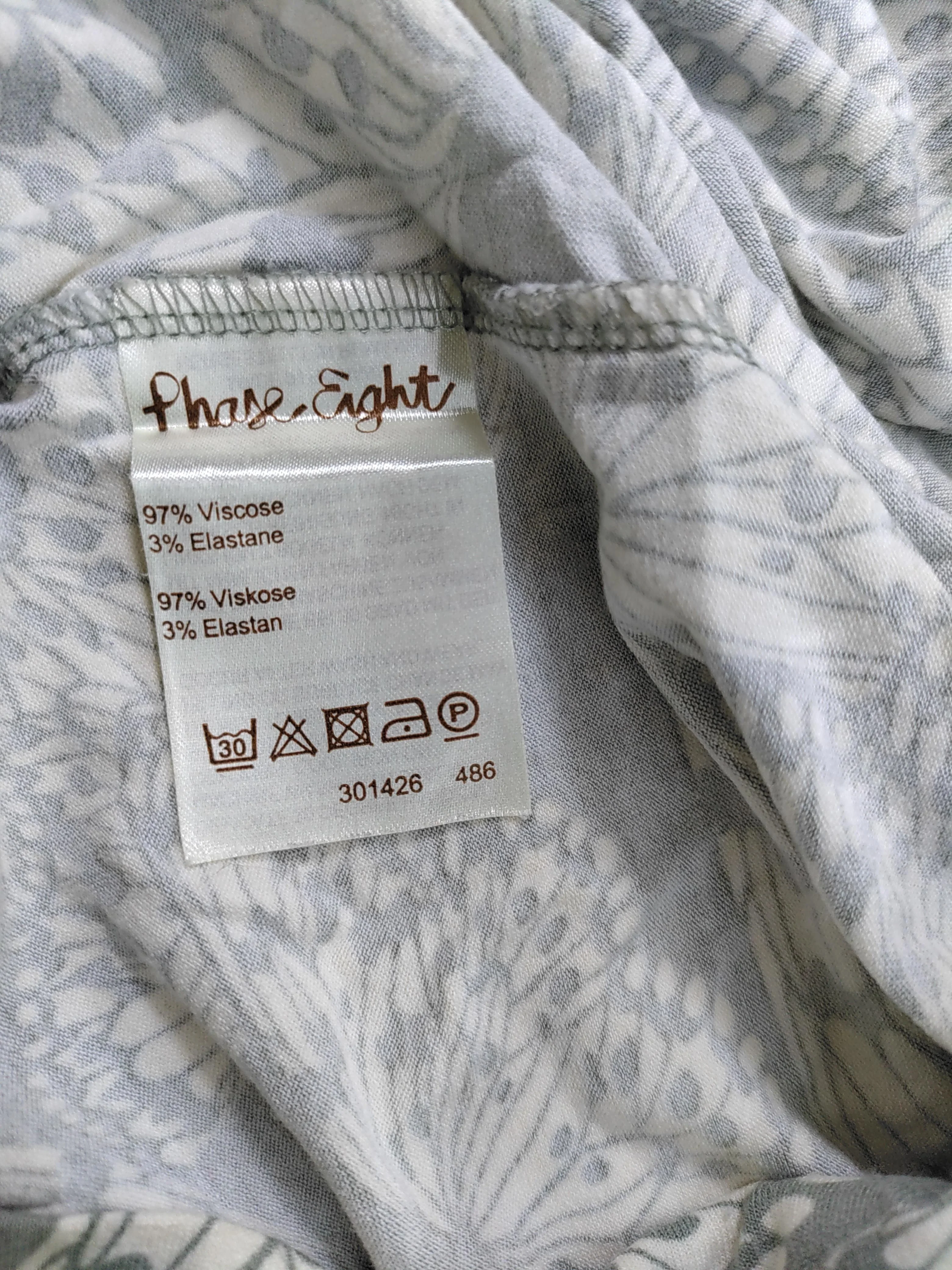 Phase Eight Women's Top UK 16 Grey Viscose with Elastane Basic - Image 6