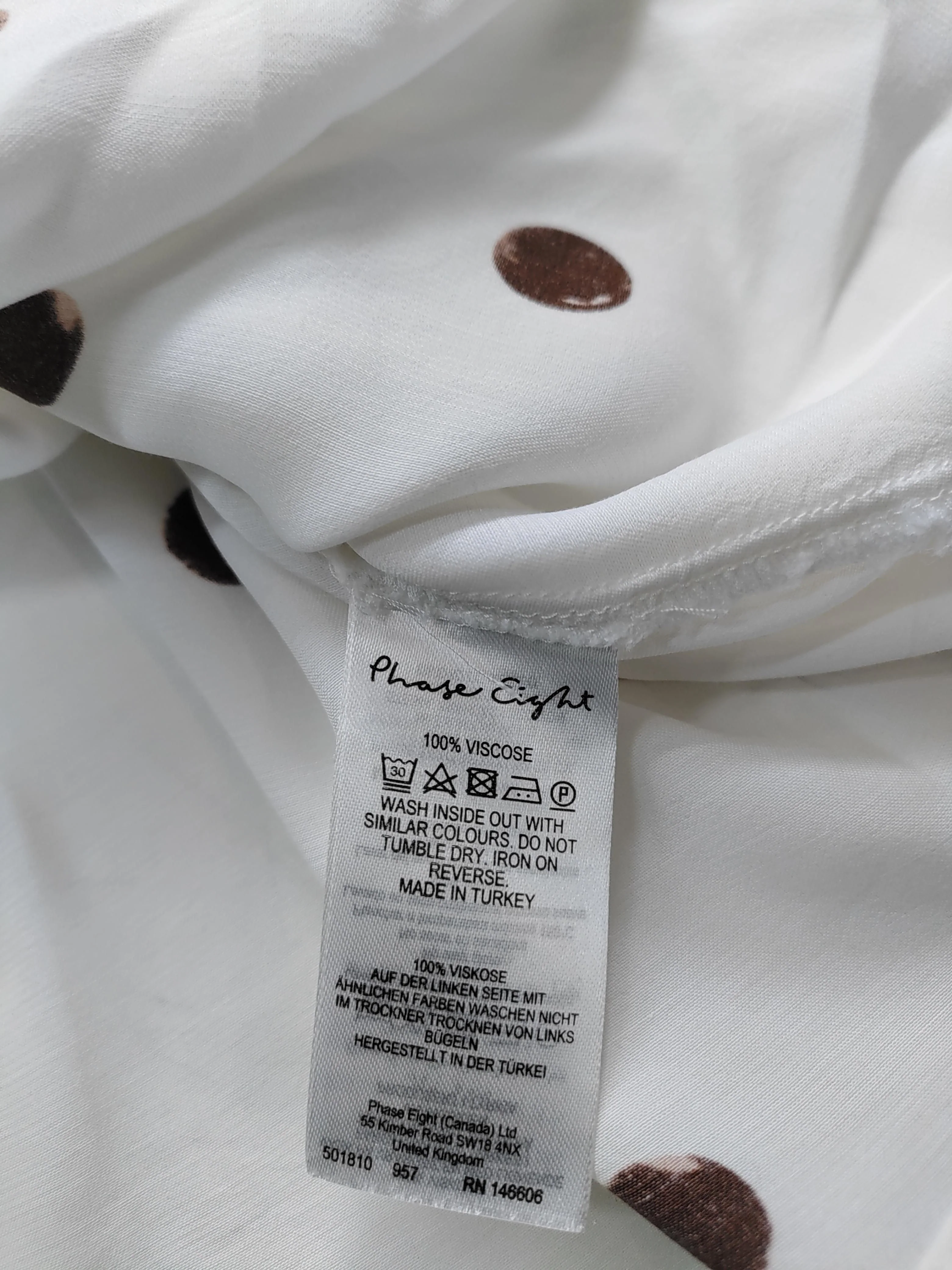 Phase Eight Women's Top UK 16 White 100% Viscose Basic - Image 8