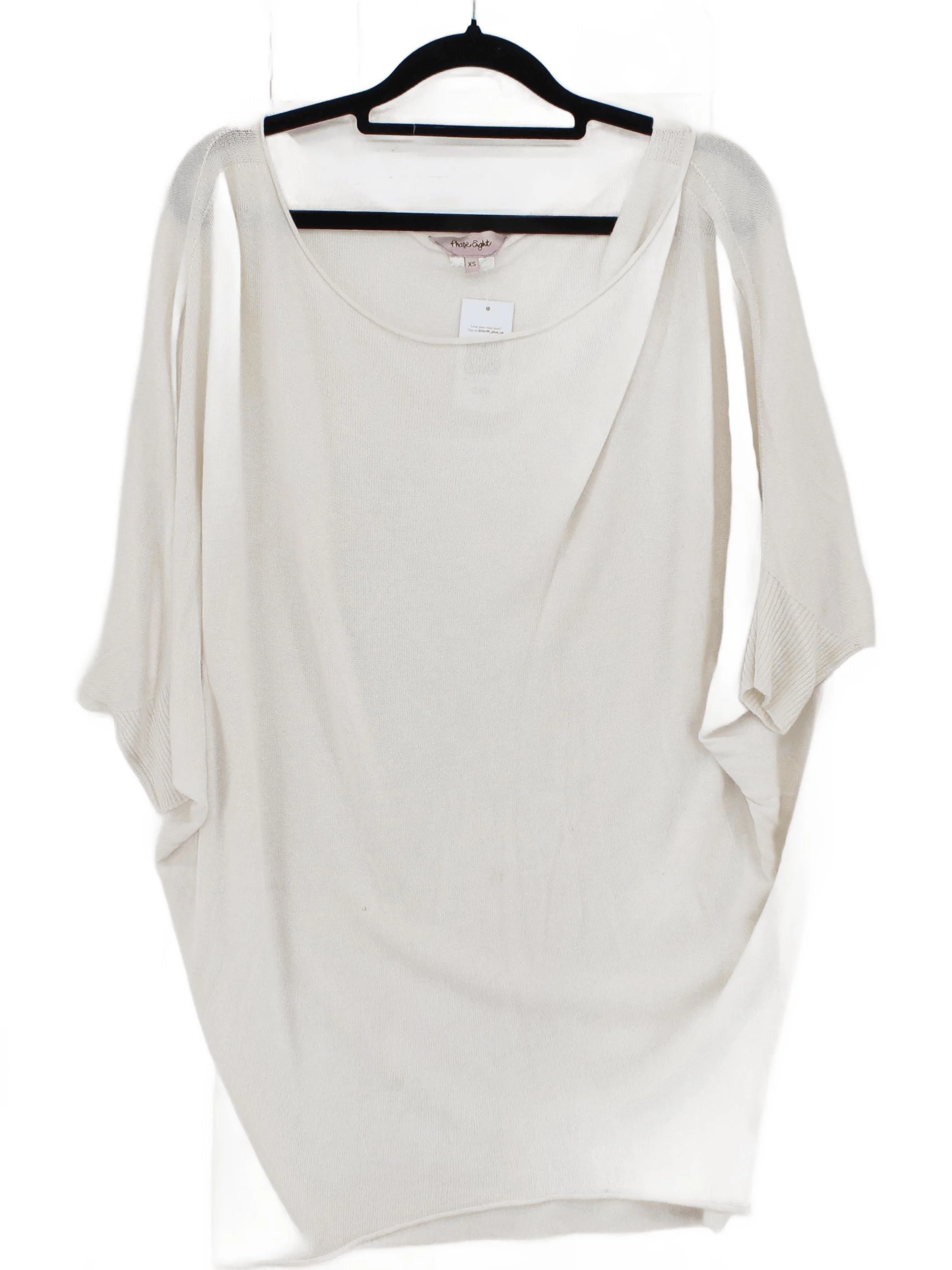 Phase Eight Women's Top XS Cream 100% Other Short Sleeve Round Neck Basic