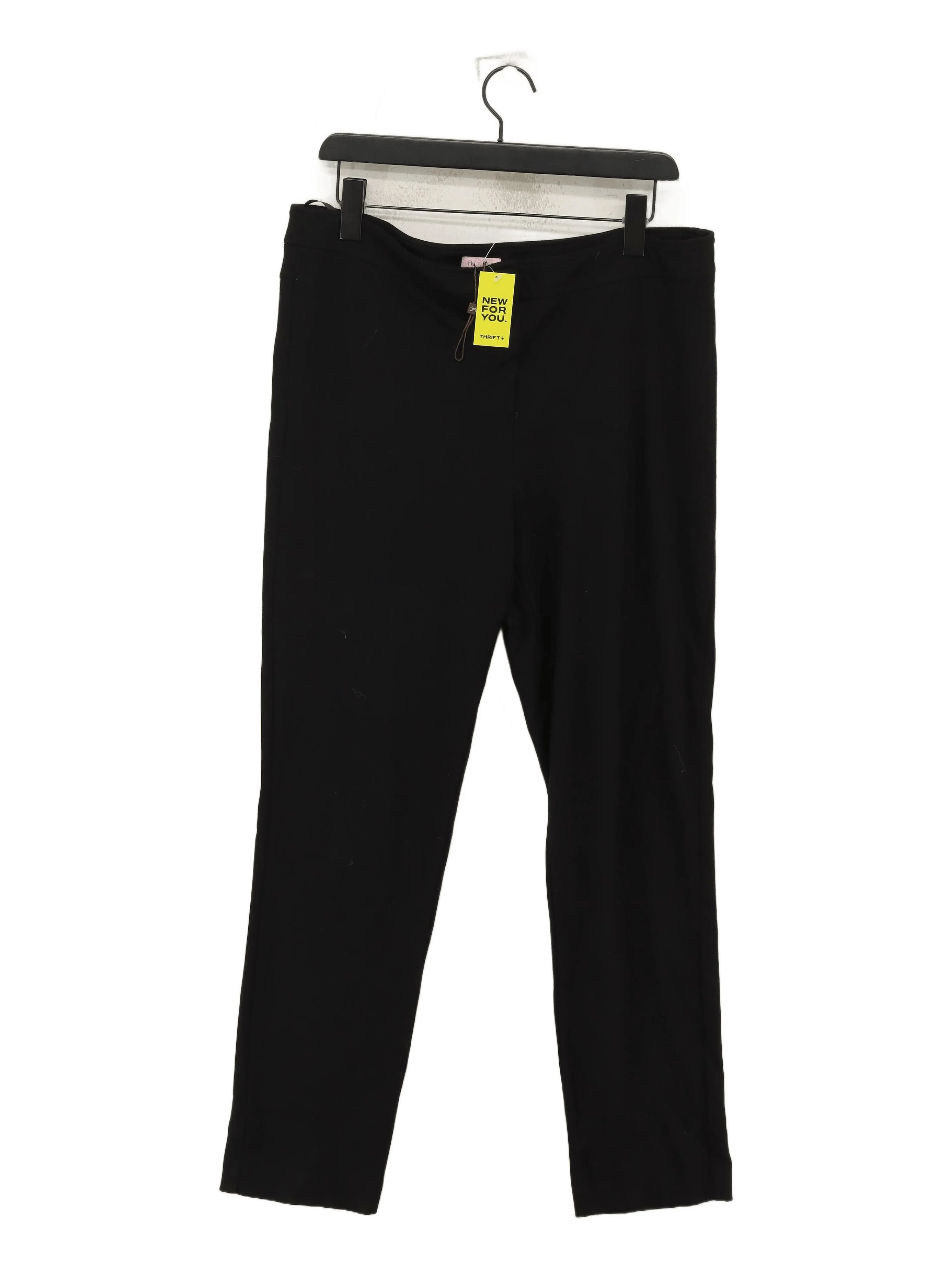 Phase Eight Women's Trousers UK 16 Black Viscose with Polyamide, Elastane Chino