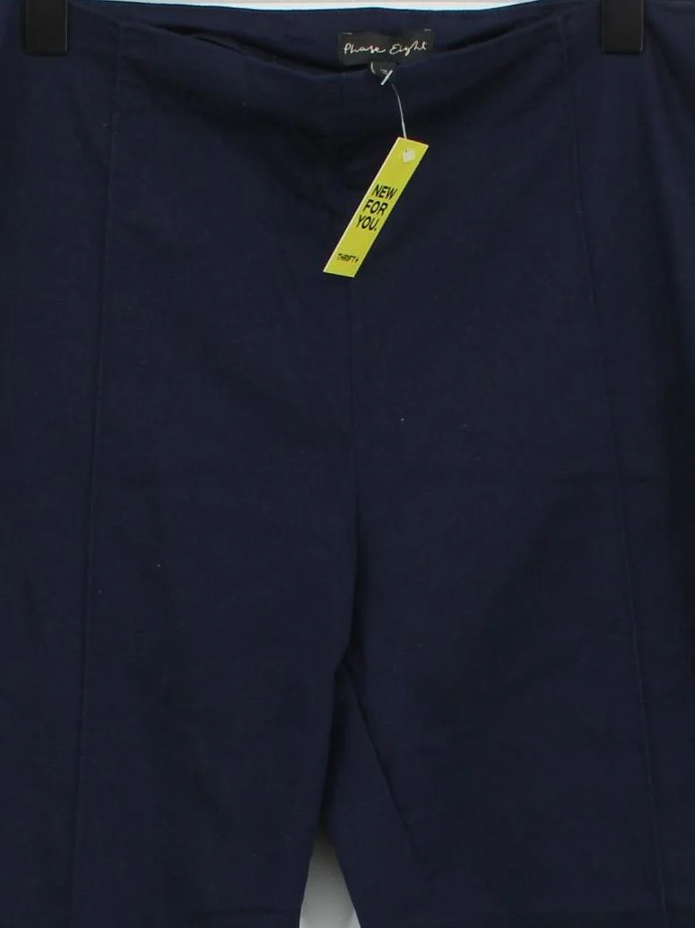 Phase Eight Women's Trousers UK 18 Blue Polyester with Elastane Tapered Cropped - Image 3