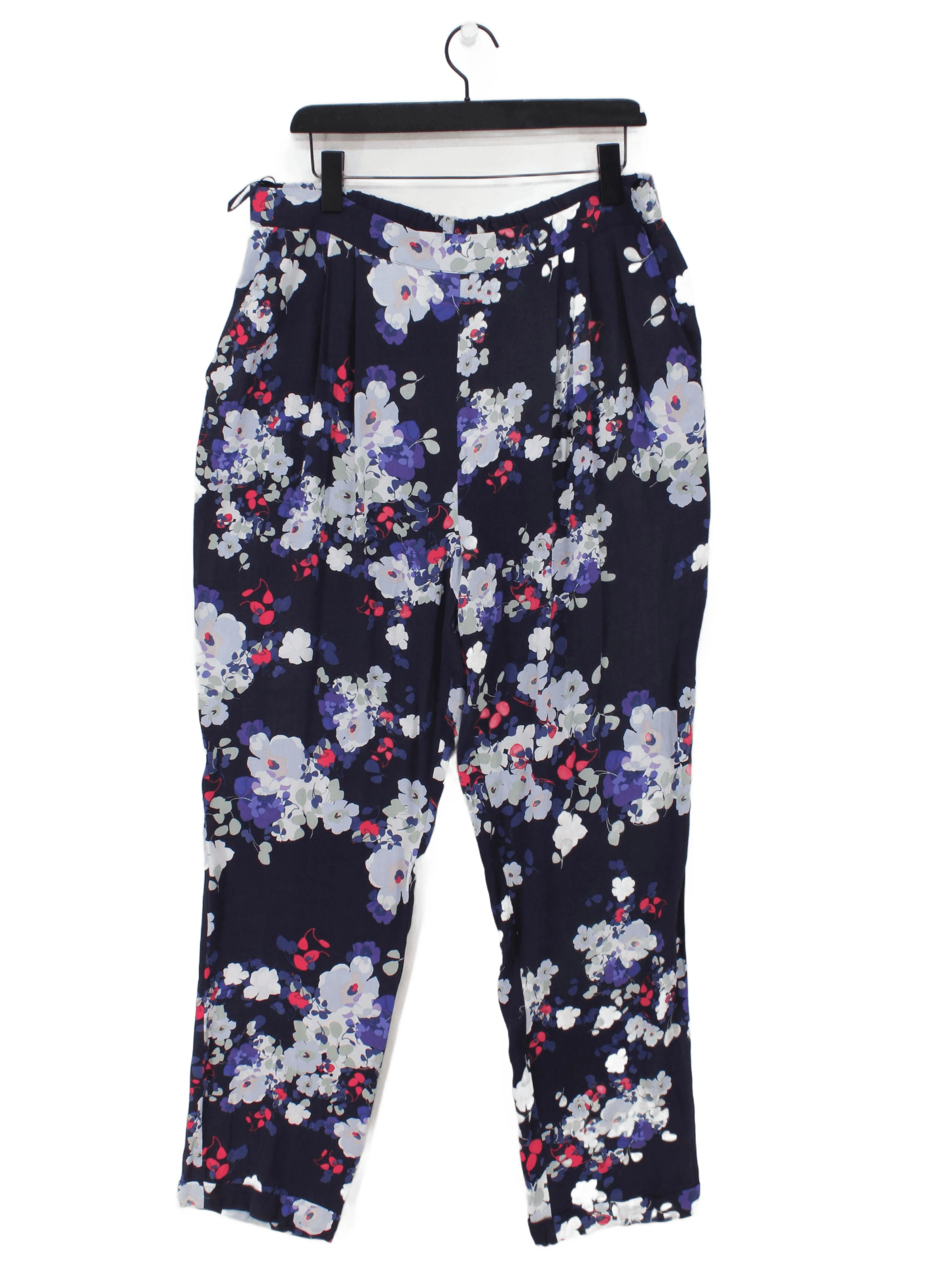 Phase Eight Women's Trousers UK 18 Multi Floral 100% Viscose Tapered Sweatpants