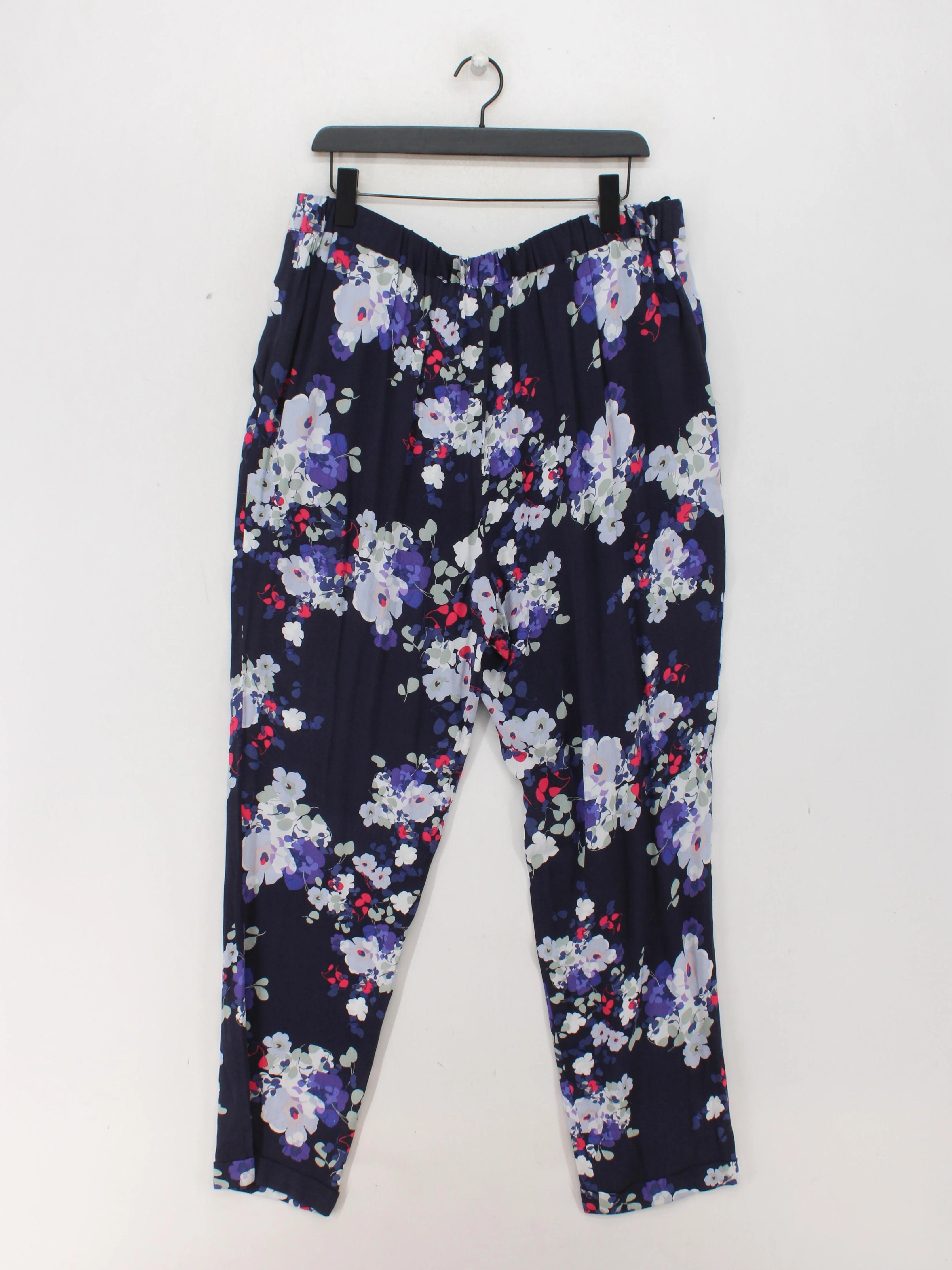 Phase Eight Women's Trousers UK 18 Multi Floral 100% Viscose Tapered Sweatpants - Image 2