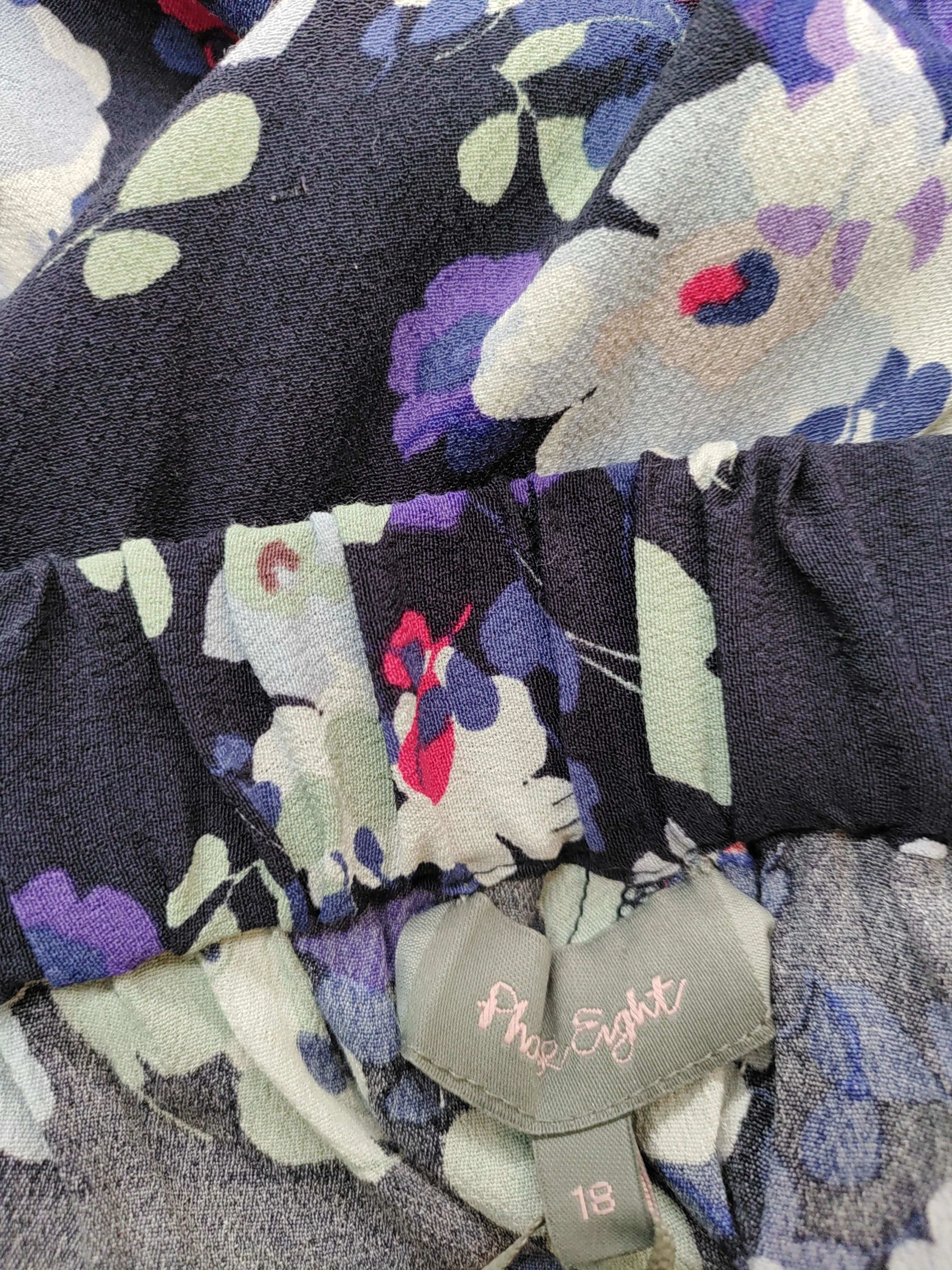 Phase Eight Women's Trousers UK 18 Multi Floral 100% Viscose Tapered Sweatpants - Image 5