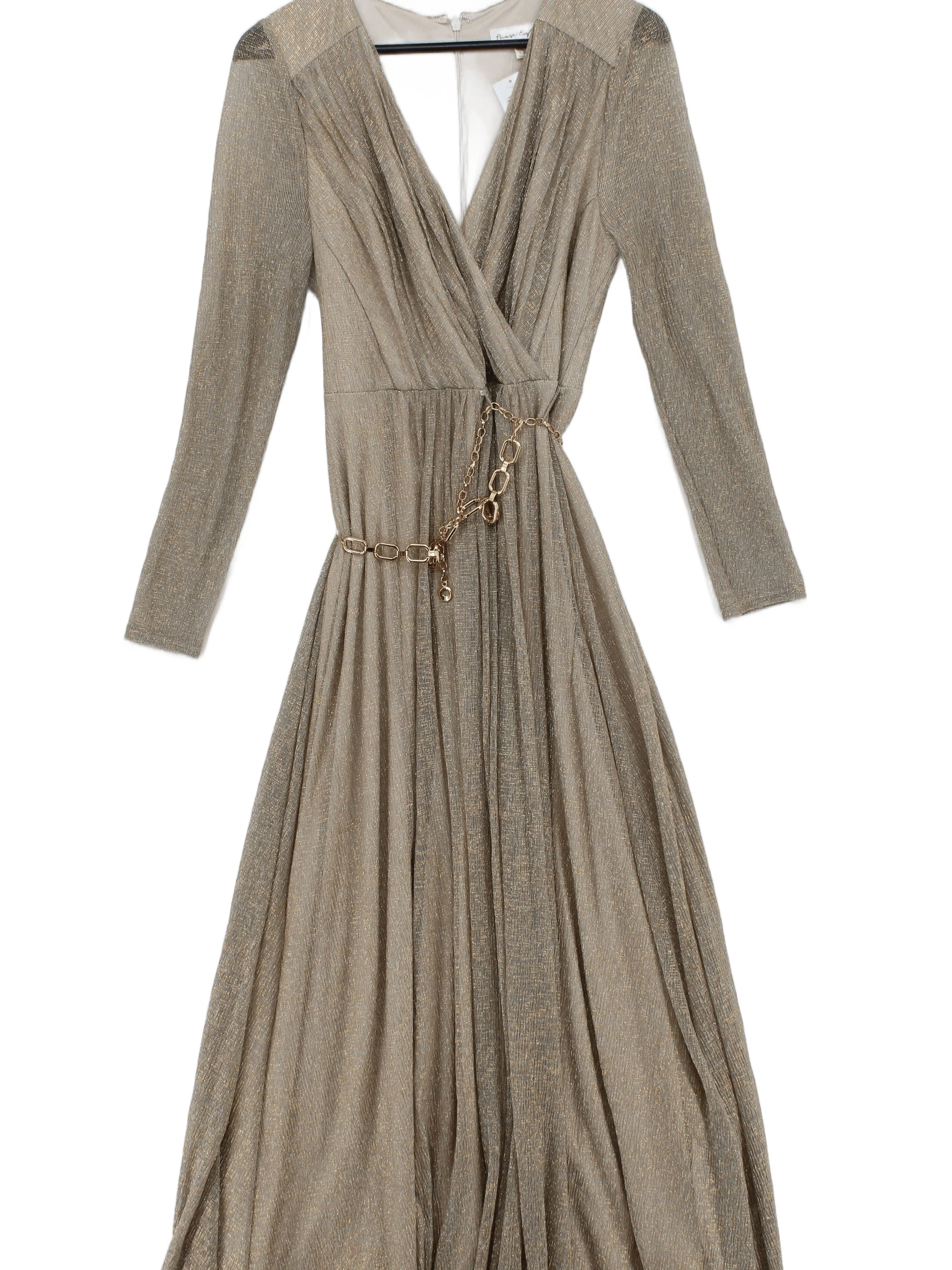 Phase Eight Wrap Maxi Dress in Gold