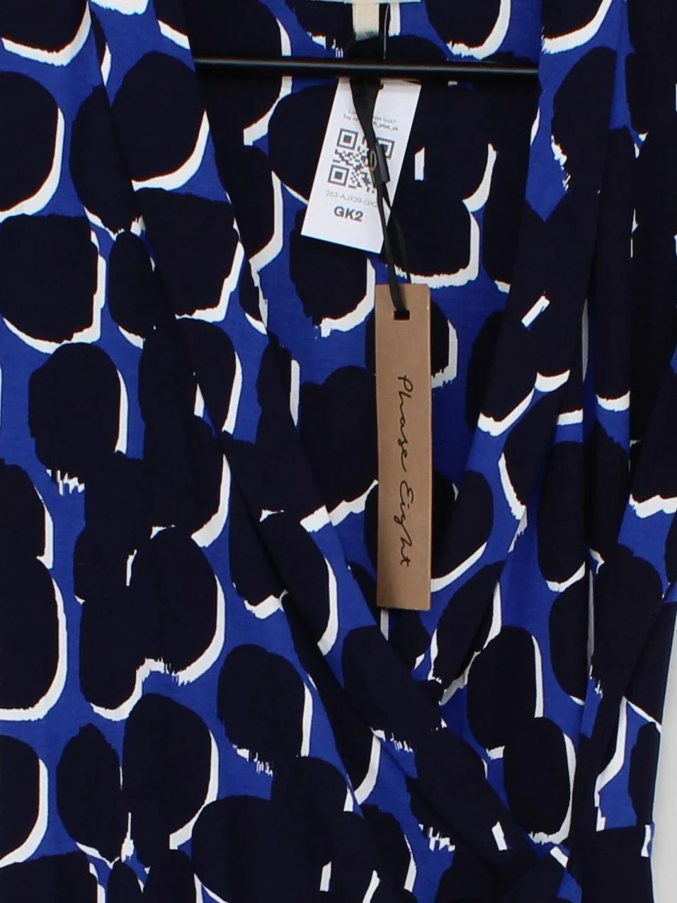 Phase Eight Wrap Midi Dress UK10 in Blue - Image 3