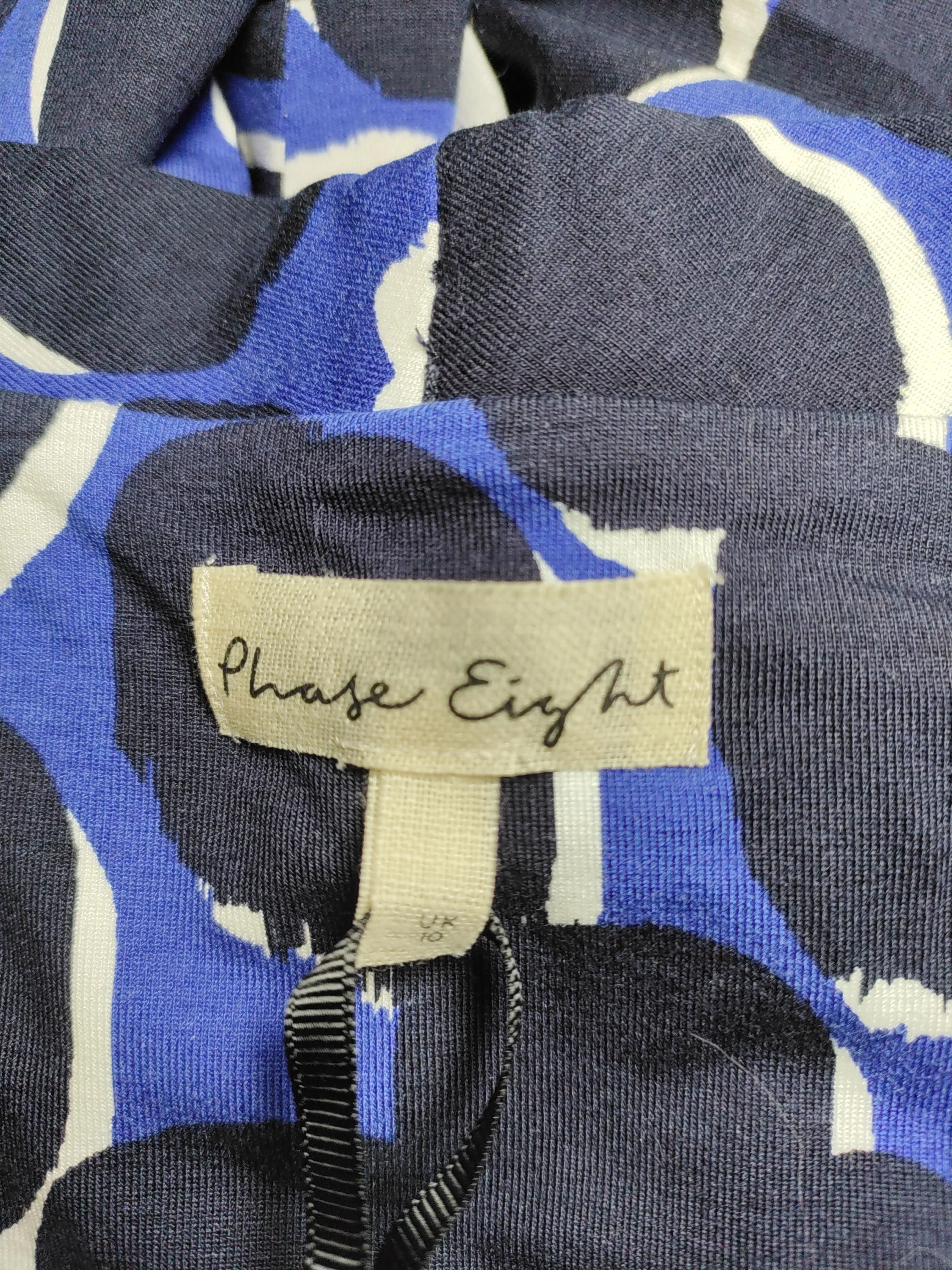 Phase Eight Wrap Midi Dress UK10 in Blue - Image 5
