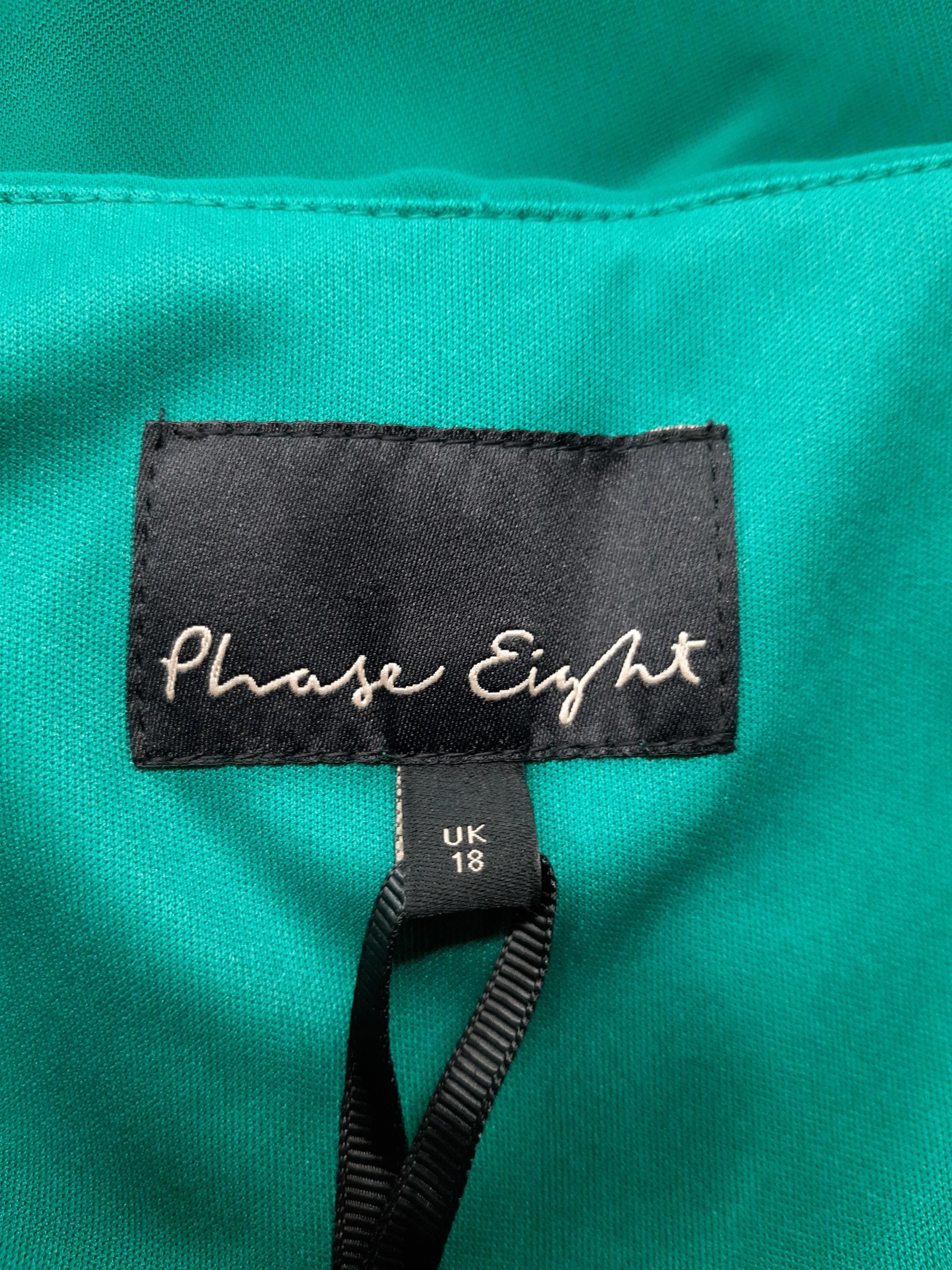 Phase Eight Wrap Midi Dress UK18 in Green - Image 5