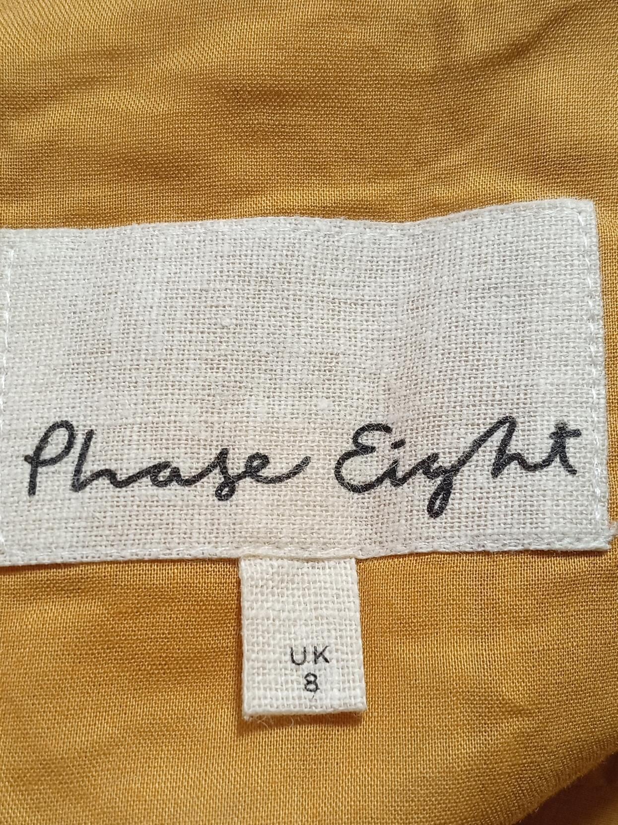 Phase Eight Wrap Midi Dress UK8 in Yellow - Image 5