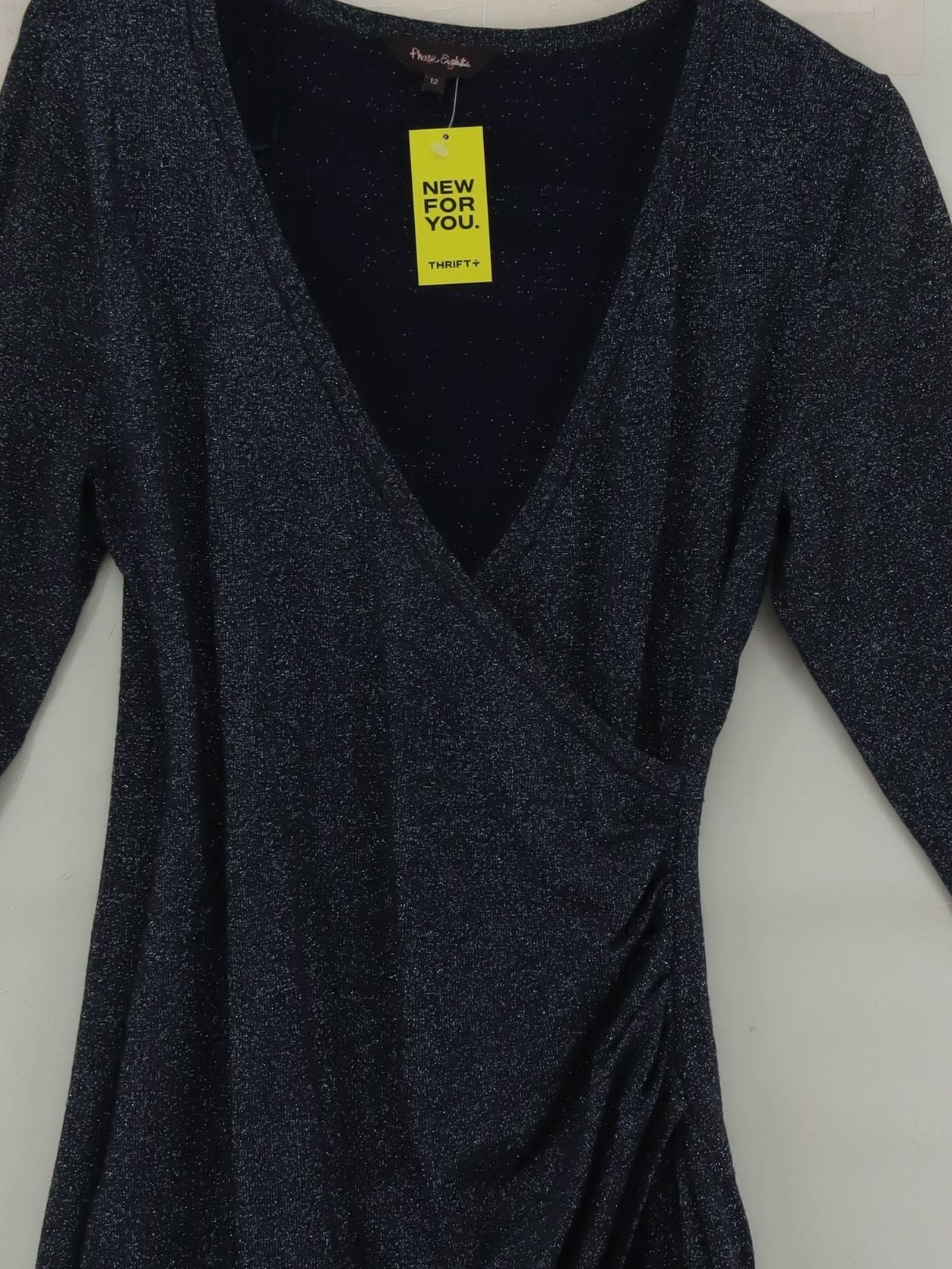 Phase Eight Wrap Mini Dress UK12 in Blue - Image 3