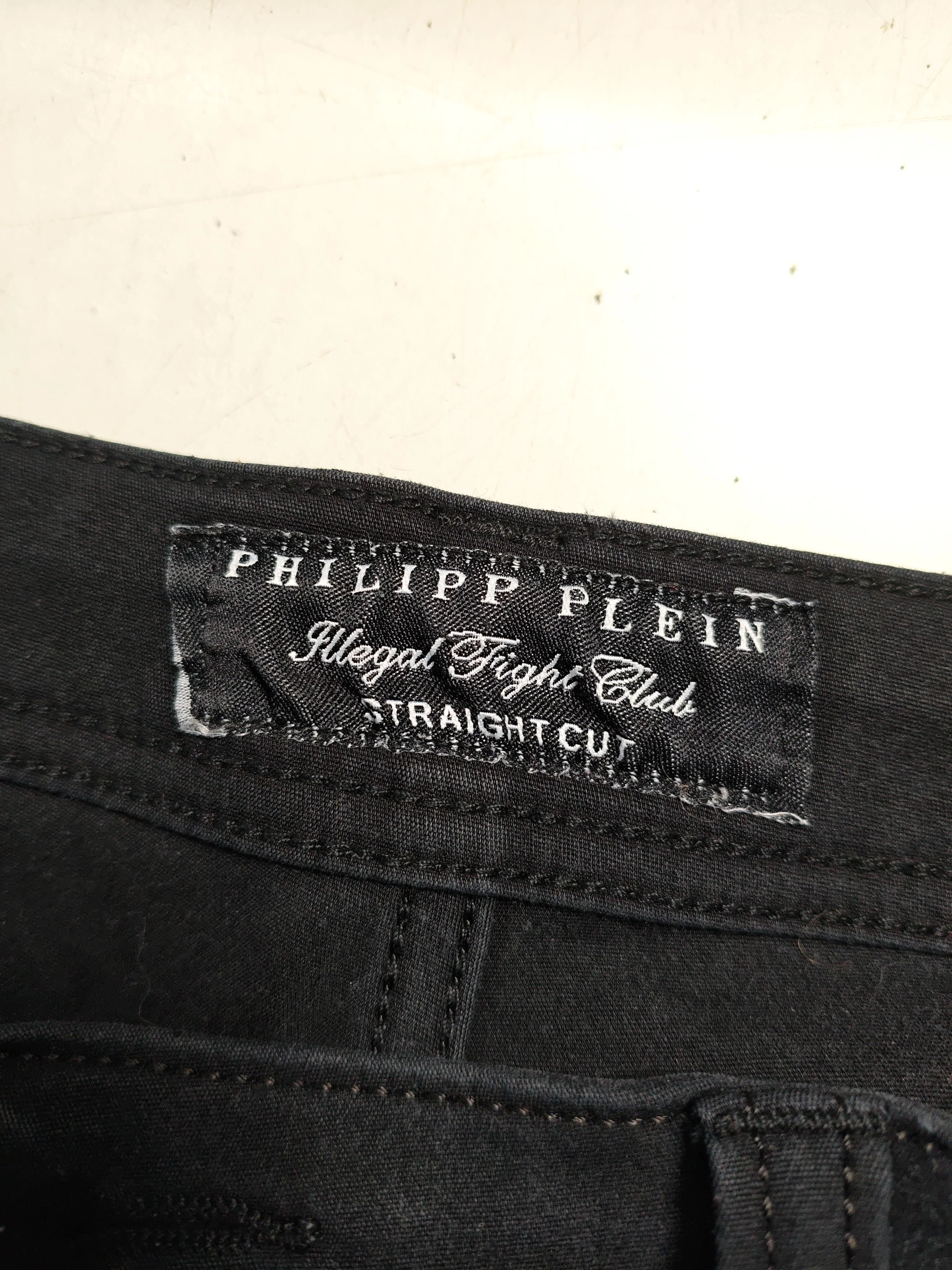 Philipp Plein Men's Trousers S Black Cotton with Elastane Straight Chino - Image 5