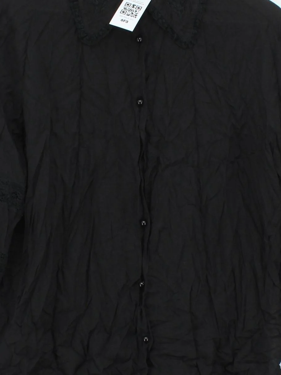 Philosophy Di Lorenzo Serafini Women's Shirt L Black 100% Cotton Basic - Image 3