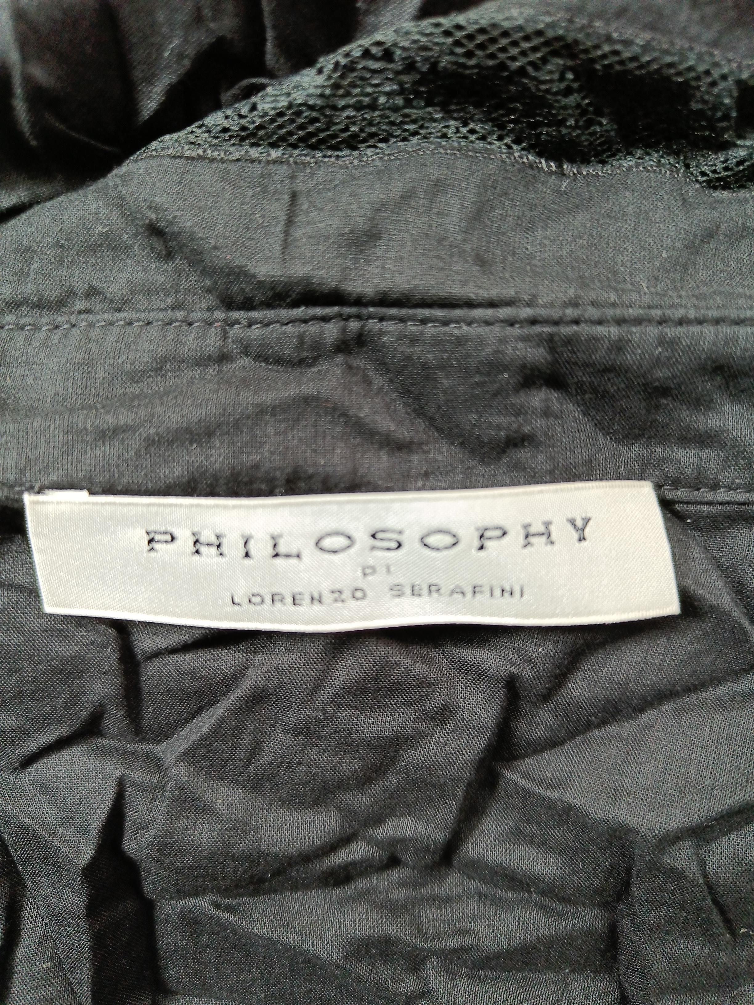 Philosophy Di Lorenzo Serafini Women's Shirt L Black 100% Cotton Basic - Image 5