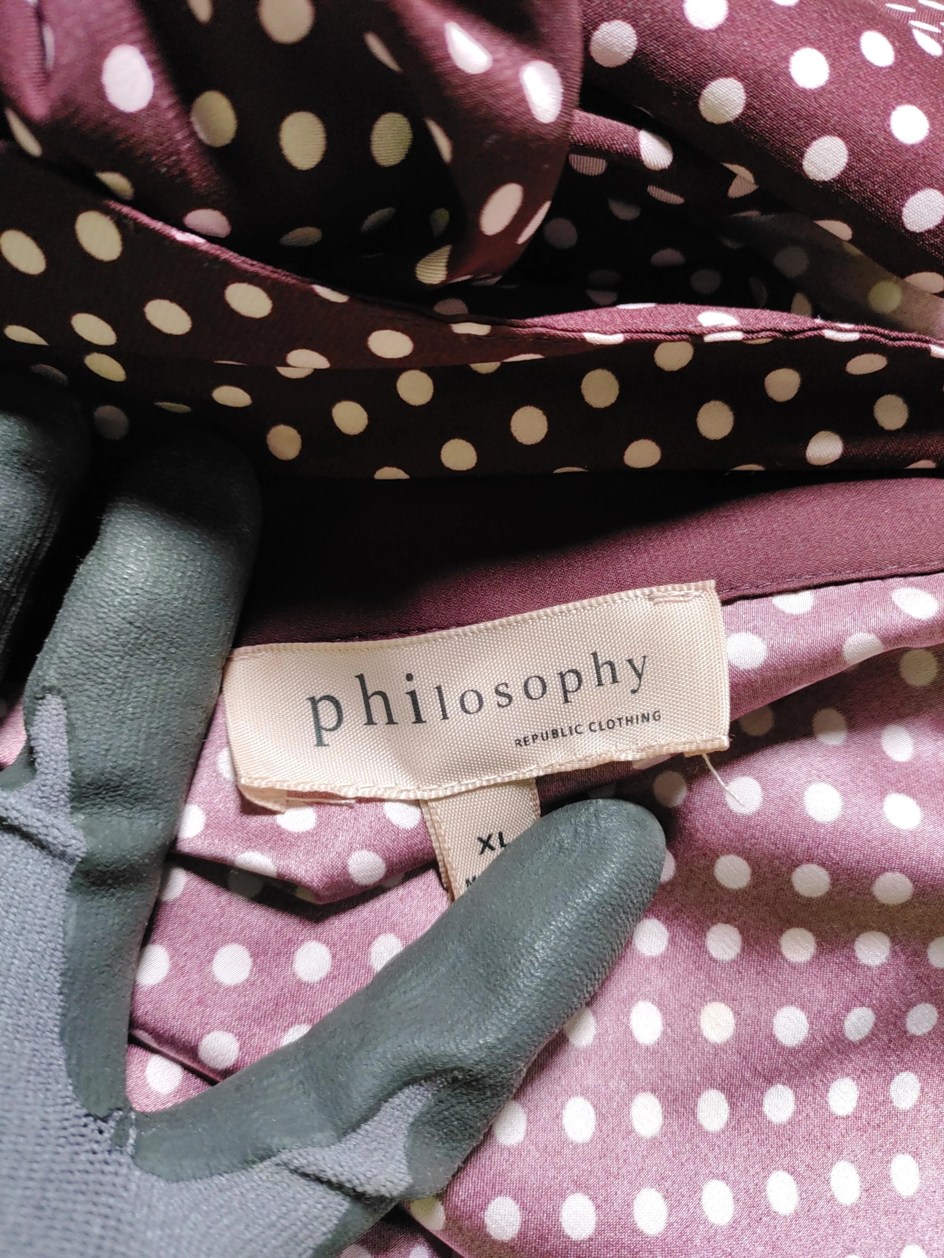 Philosophy Women's Shirt XL Red Polyester with Spandex Basic - Image 5