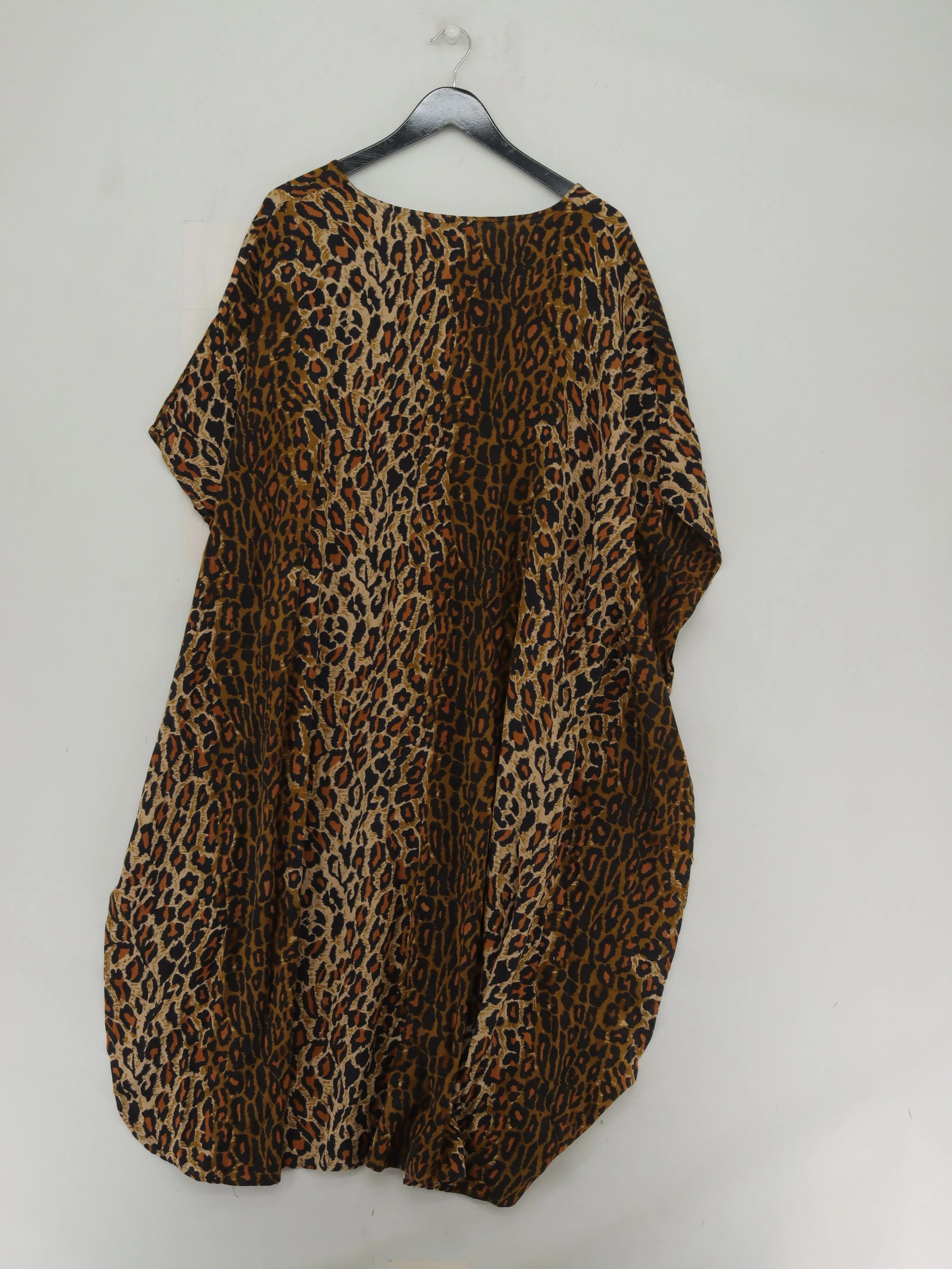Phool Women's Top Multi Animal Print 100% Viscose Short Sleeve V-Neck Tunic - Image 2