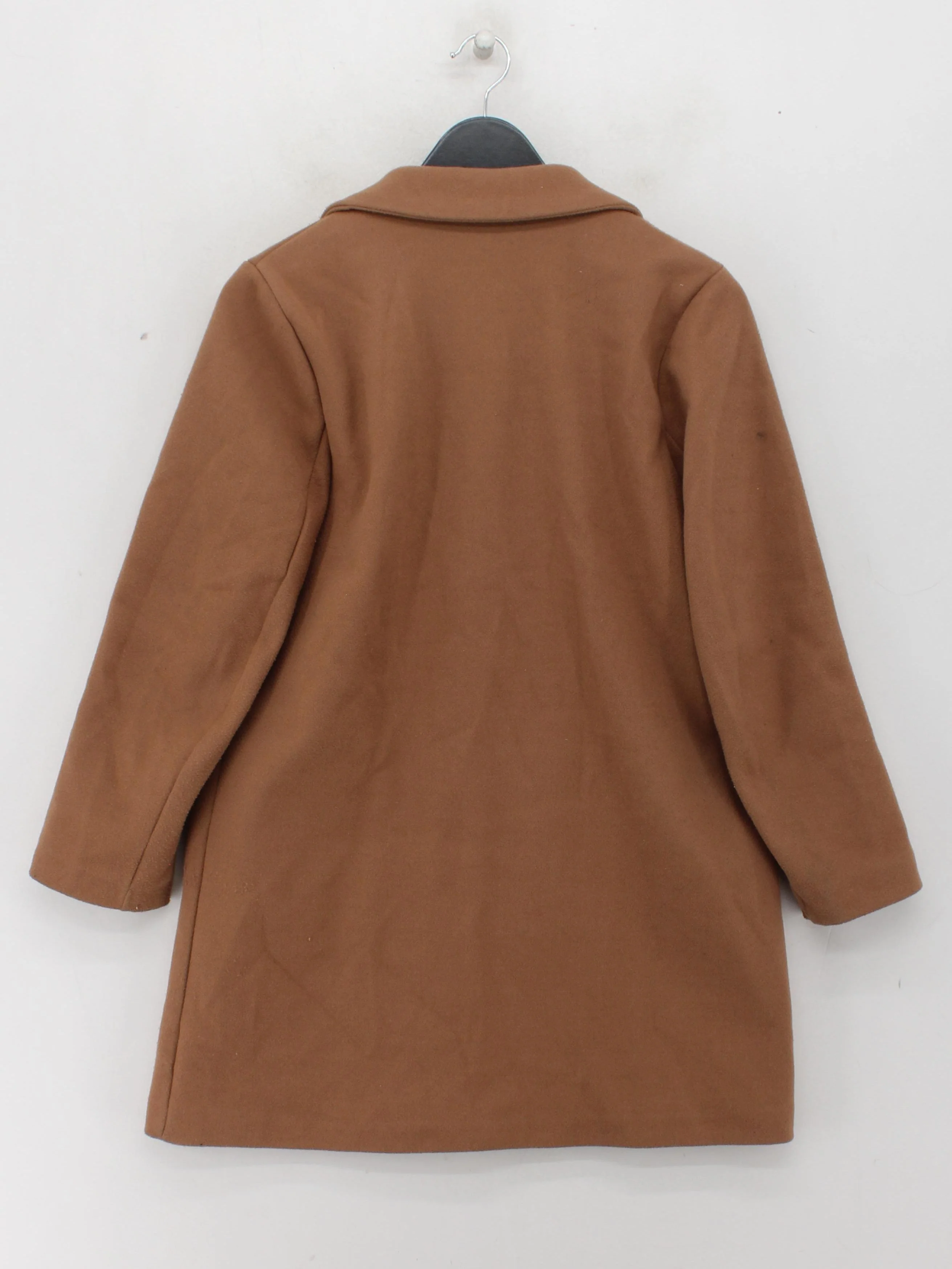 Piazza Italia Women's Coat Chest: 40 in Tan 100% Polyester Overcoat - Image 2