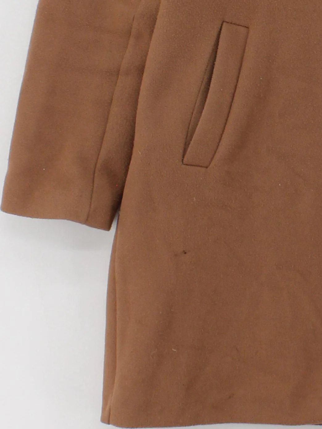 Piazza Italia Women's Coat Chest: 40 in Tan 100% Polyester Overcoat - Image 4