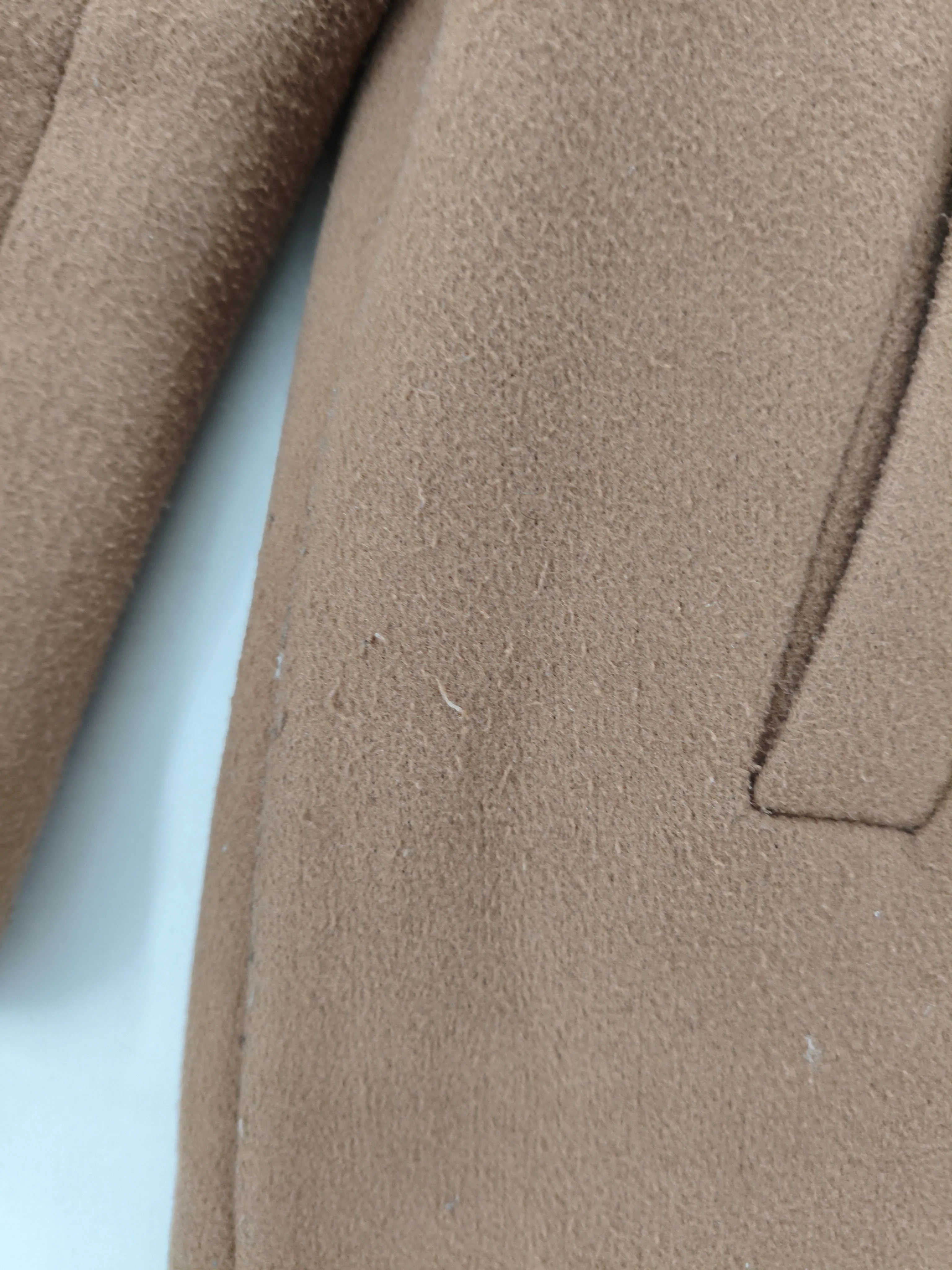 Piazza Italia Women's Coat Chest: 40 in Tan 100% Polyester Overcoat - Image 7